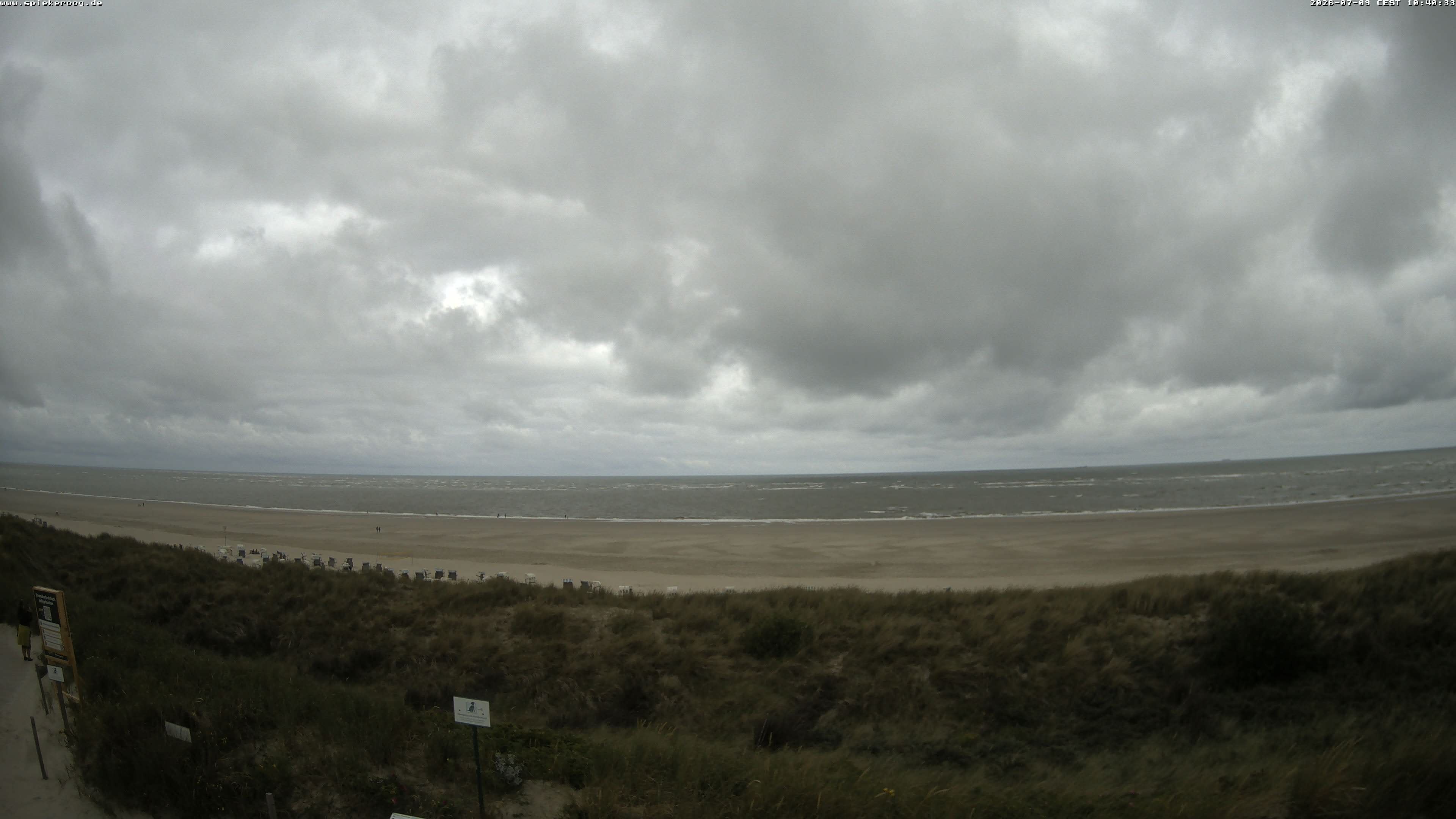 Archiv Foto Webcam Spiekeroog: Badestrand