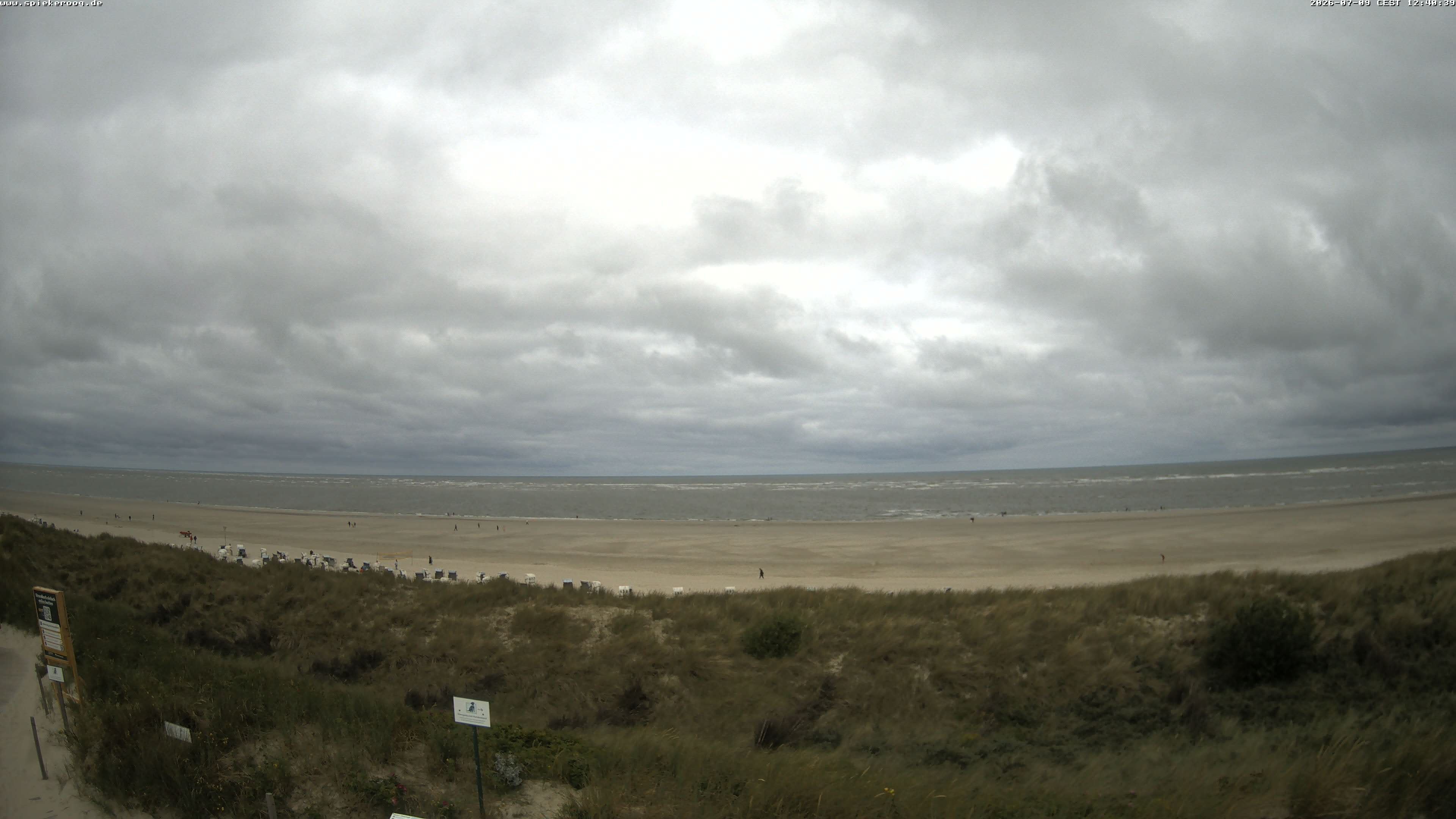 Archiv Foto Webcam Spiekeroog: Badestrand