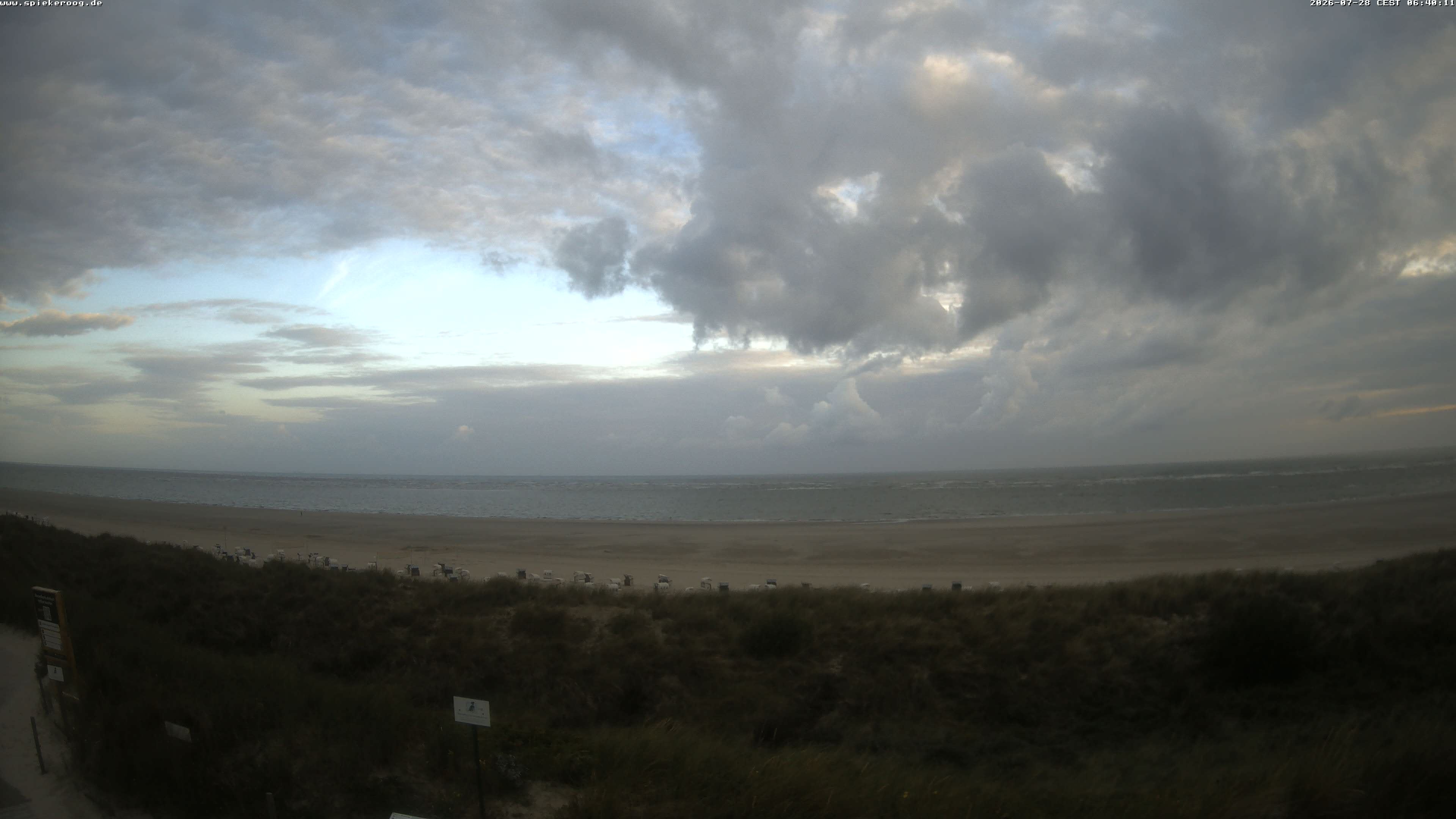 Archiv Foto Webcam Spiekeroog: Badestrand