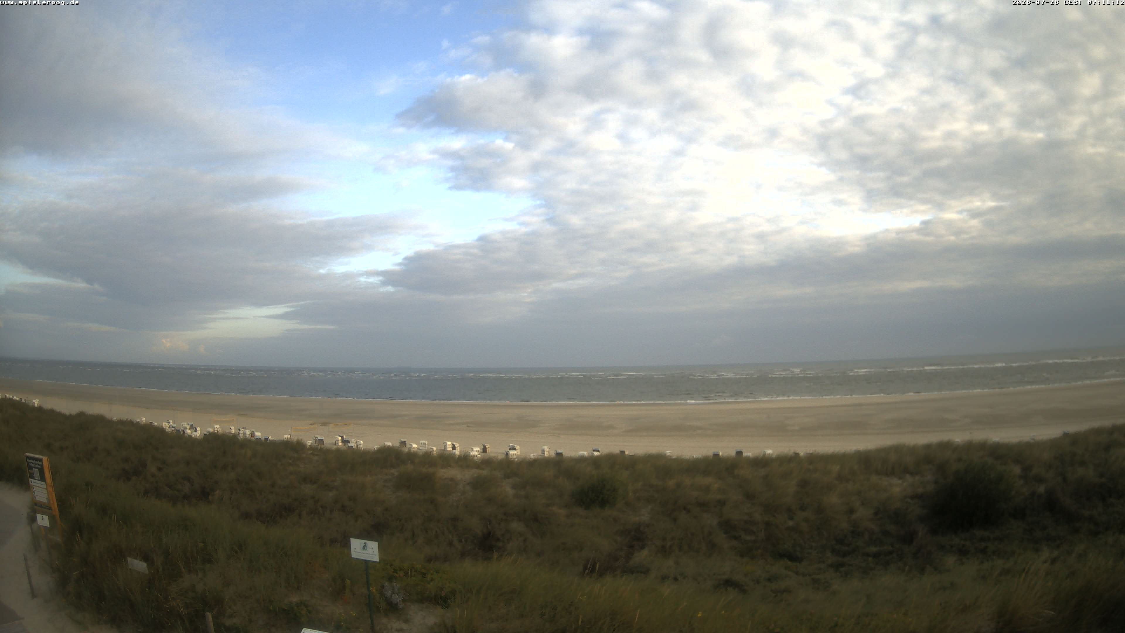 Archiv Foto Webcam Spiekeroog: Badestrand
