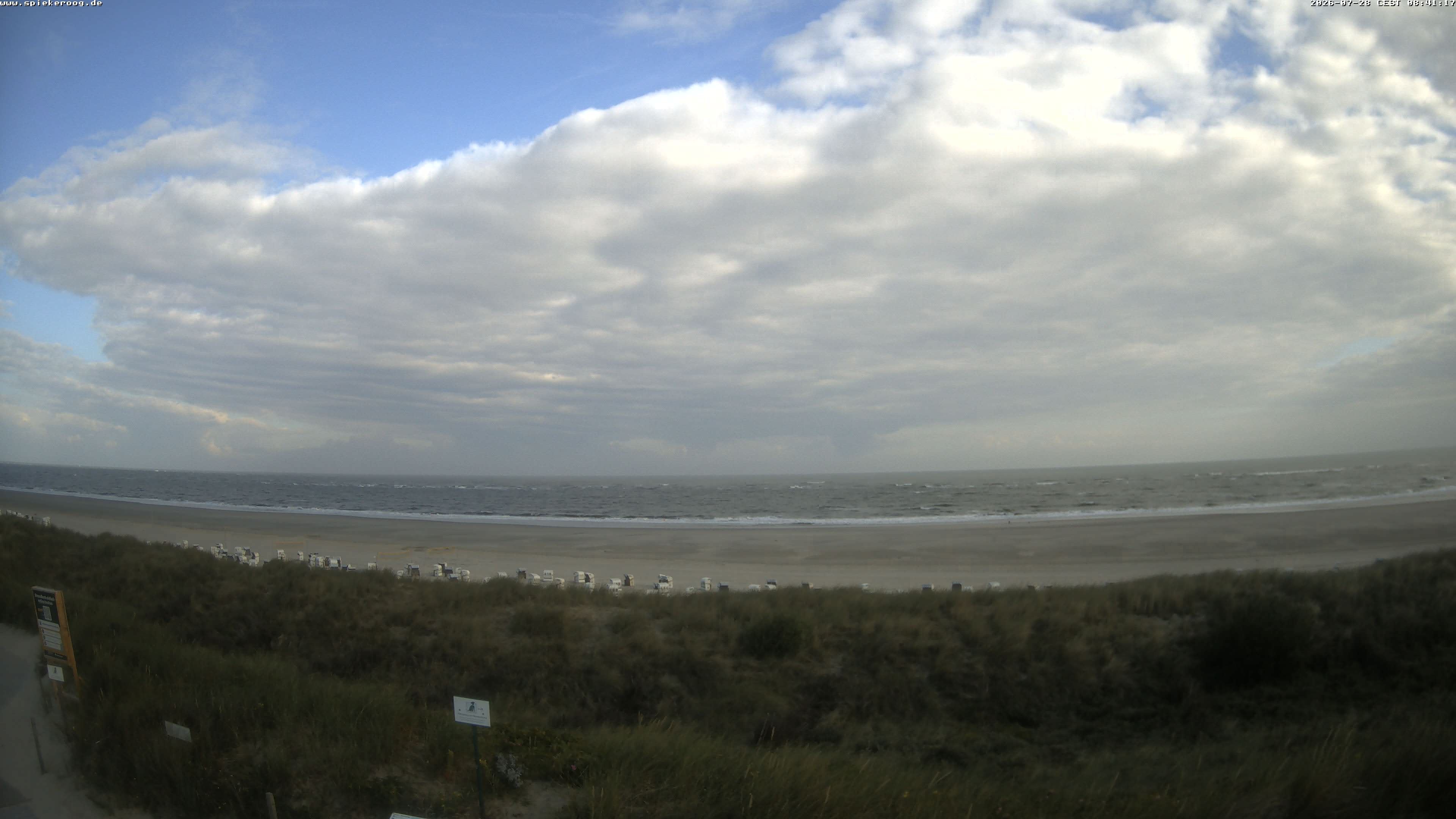 Archiv Foto Webcam Spiekeroog: Badestrand