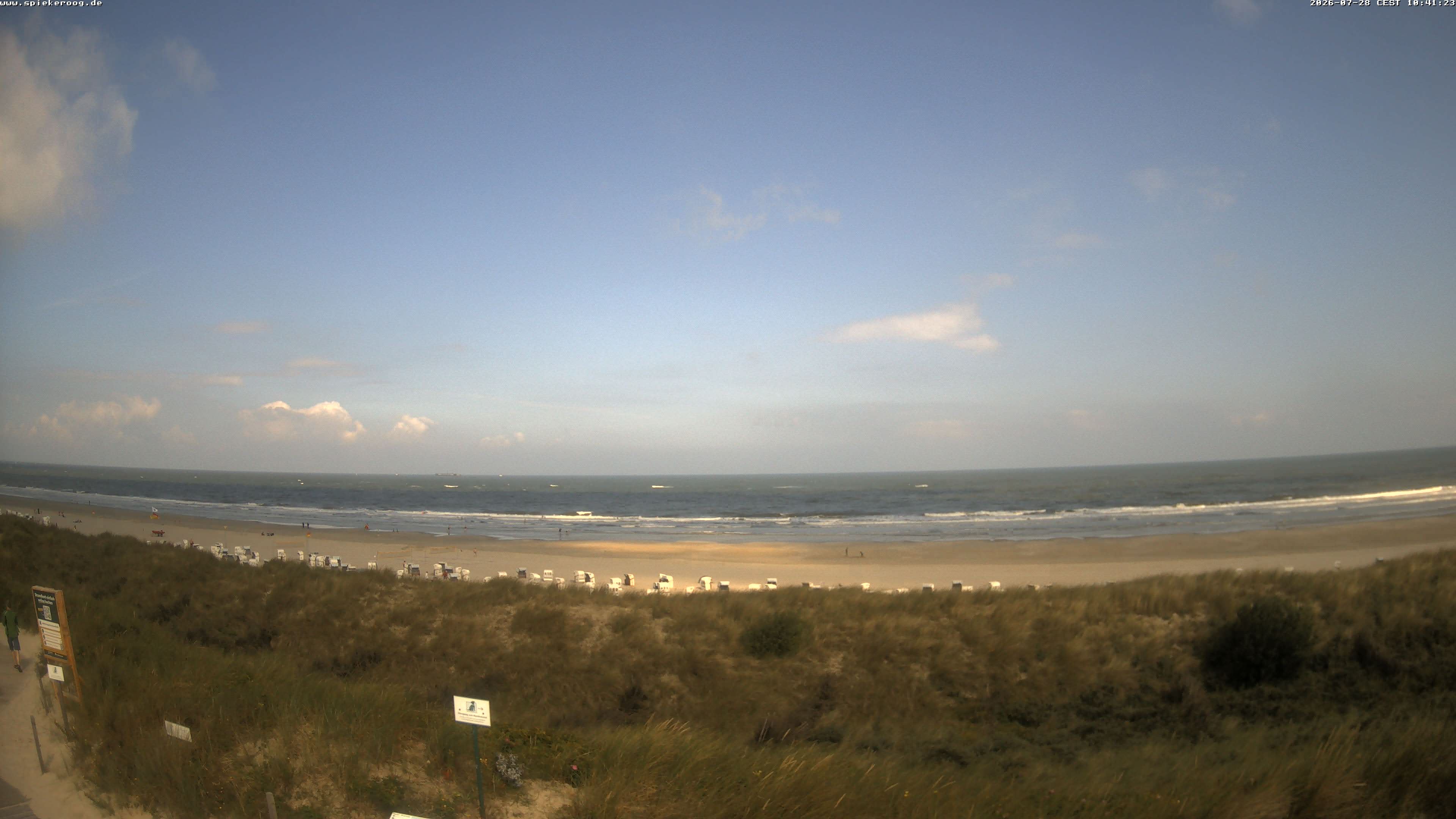Archiv Foto Webcam Spiekeroog: Badestrand