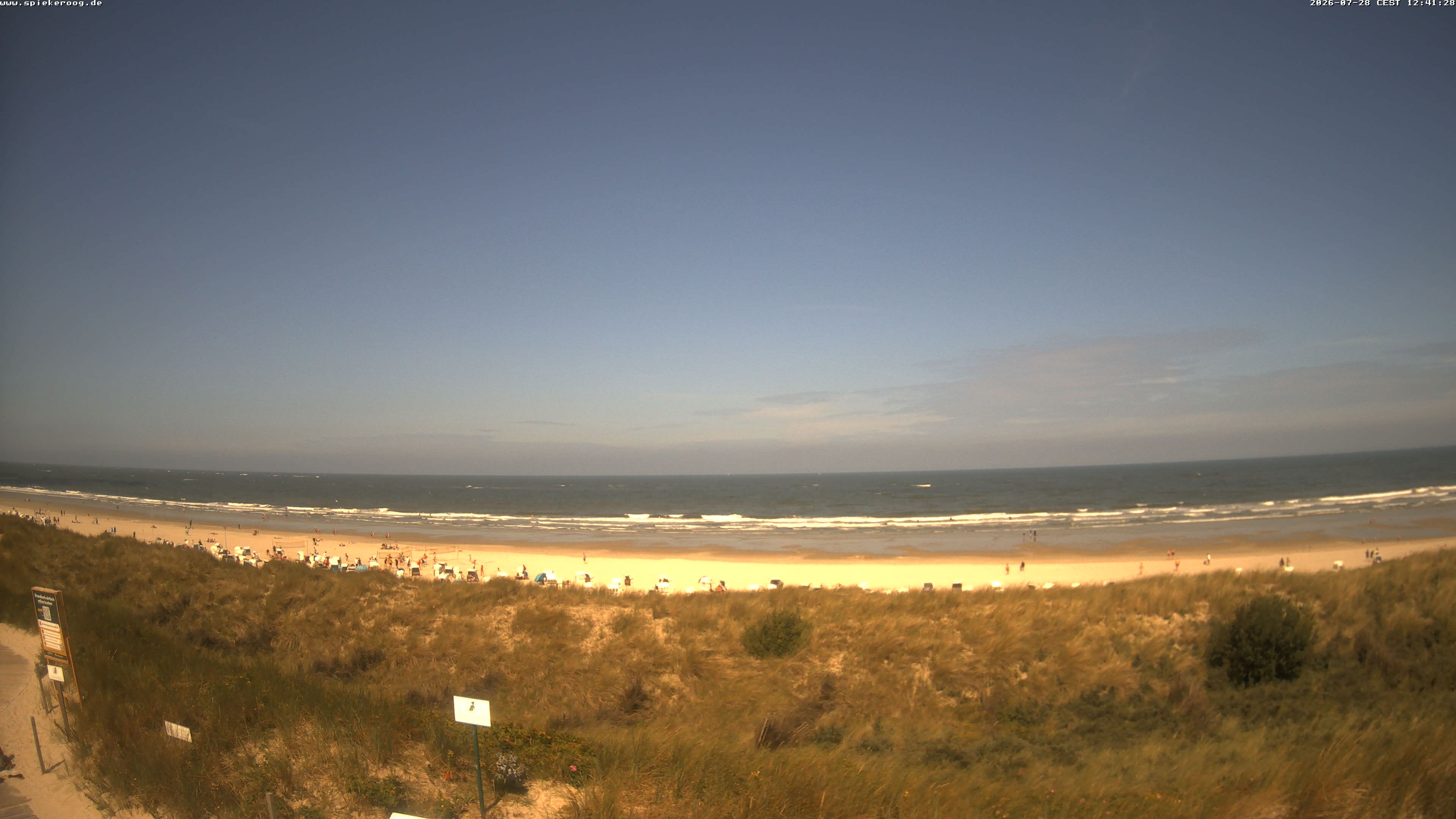 Archiv Foto Webcam Spiekeroog: Badestrand