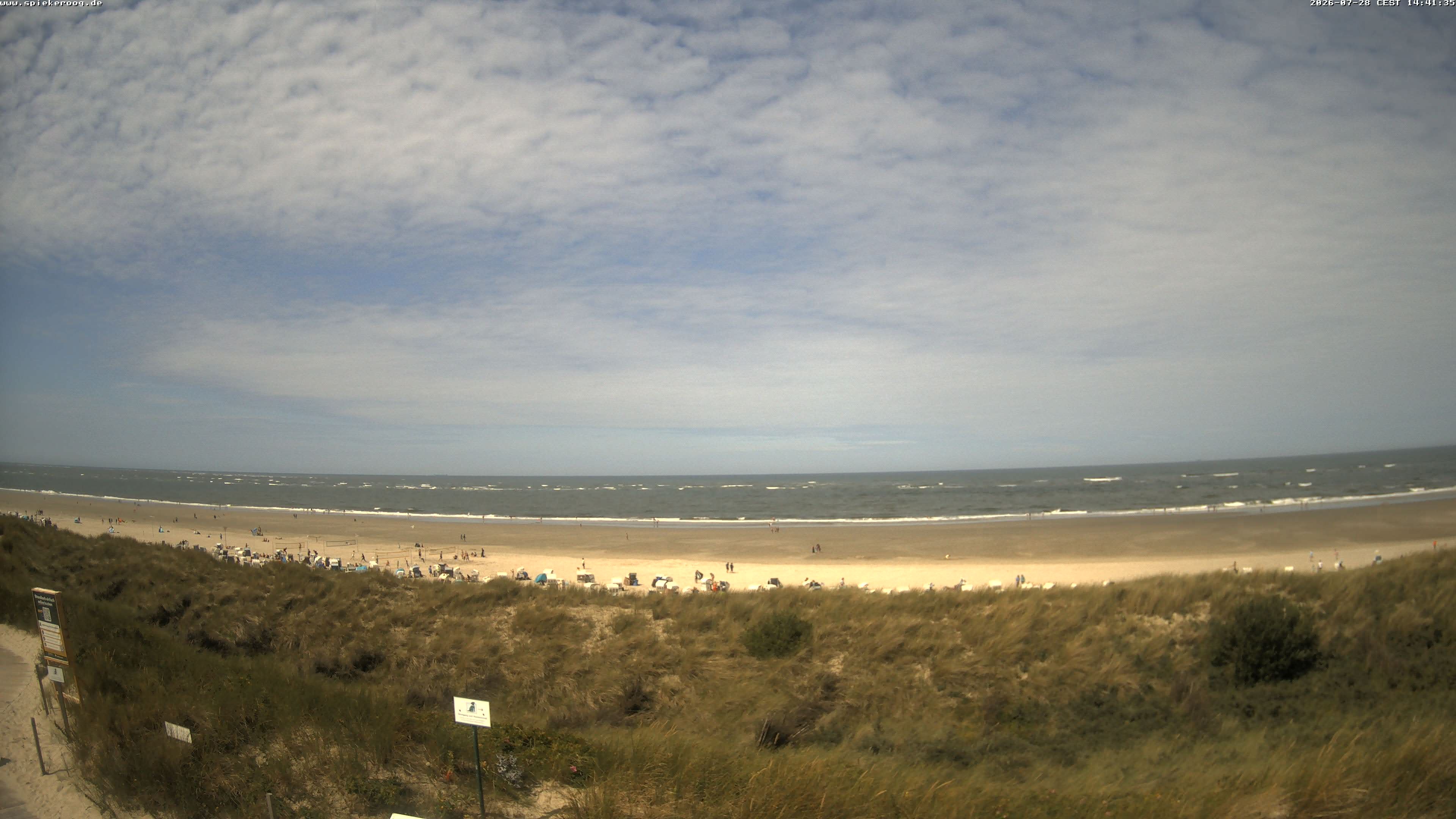 Archiv Foto Webcam Spiekeroog: Badestrand