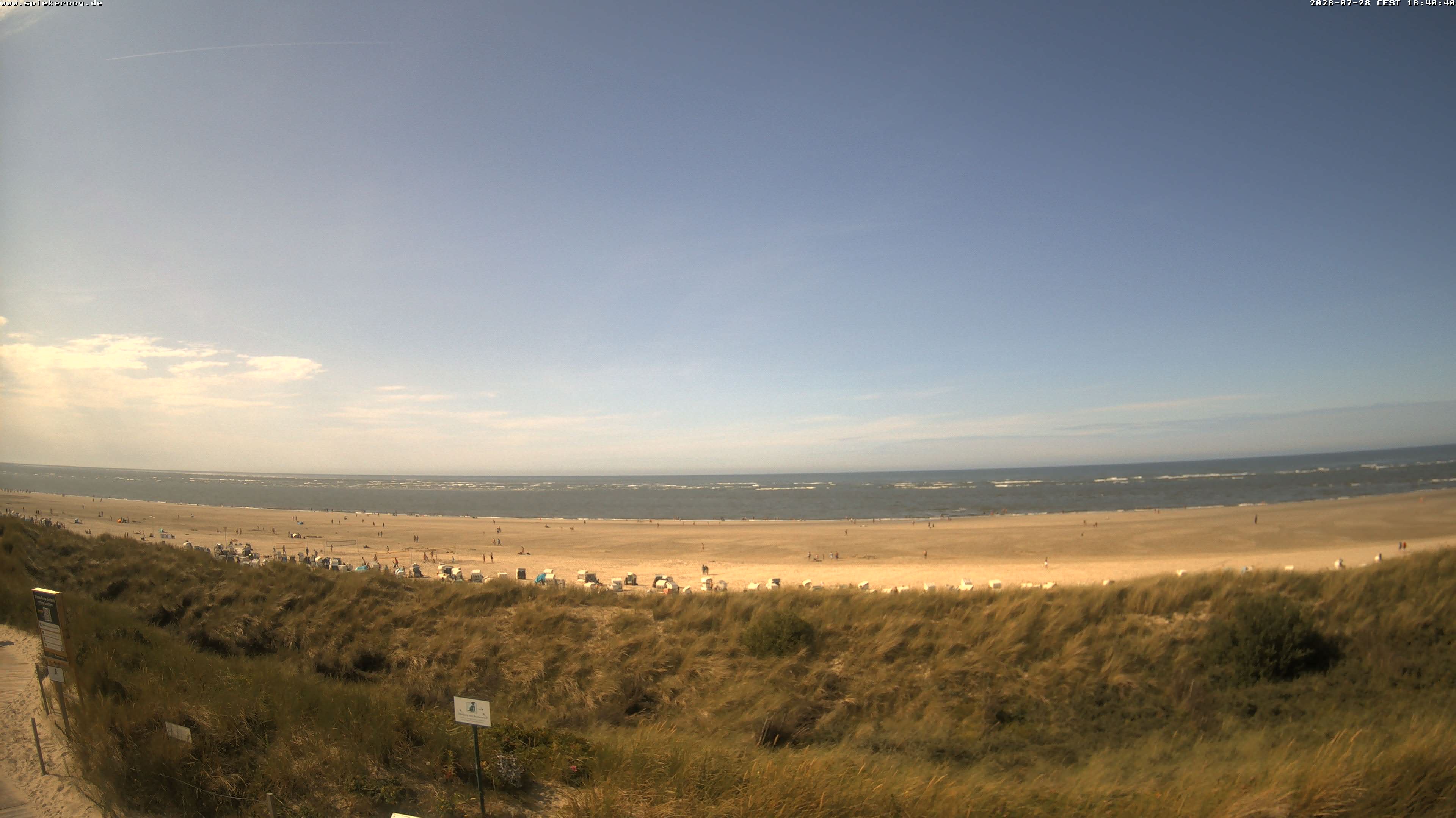 Archiv Foto Webcam Spiekeroog: Badestrand
