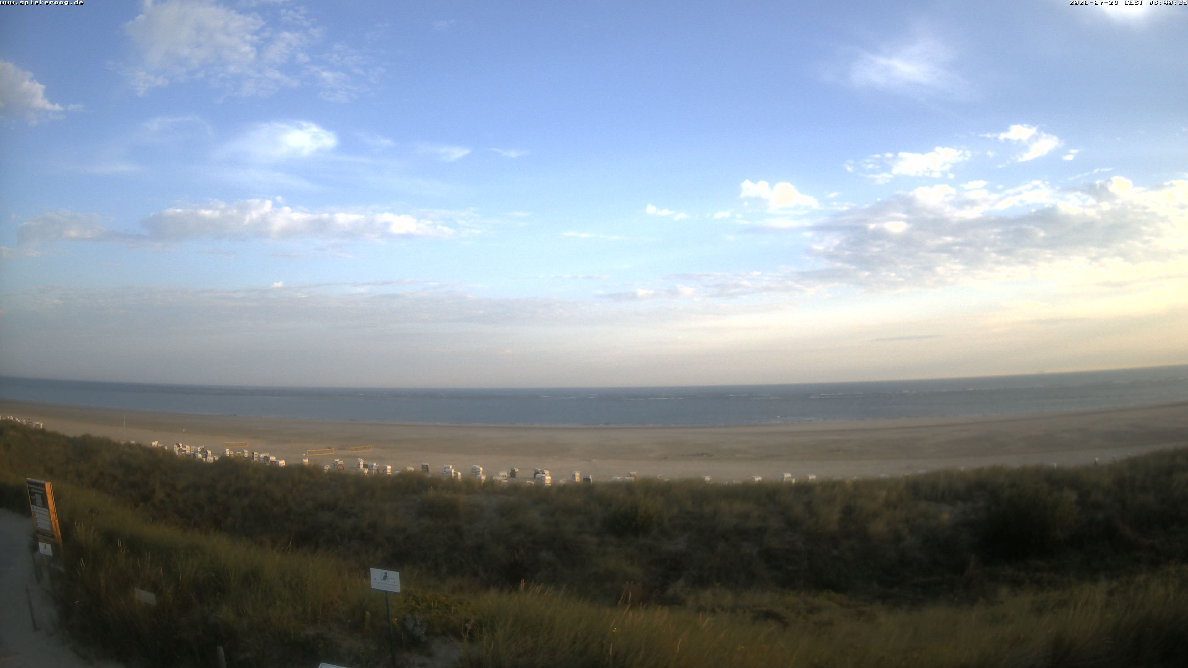 Archiv Foto Webcam Spiekeroog: Badestrand