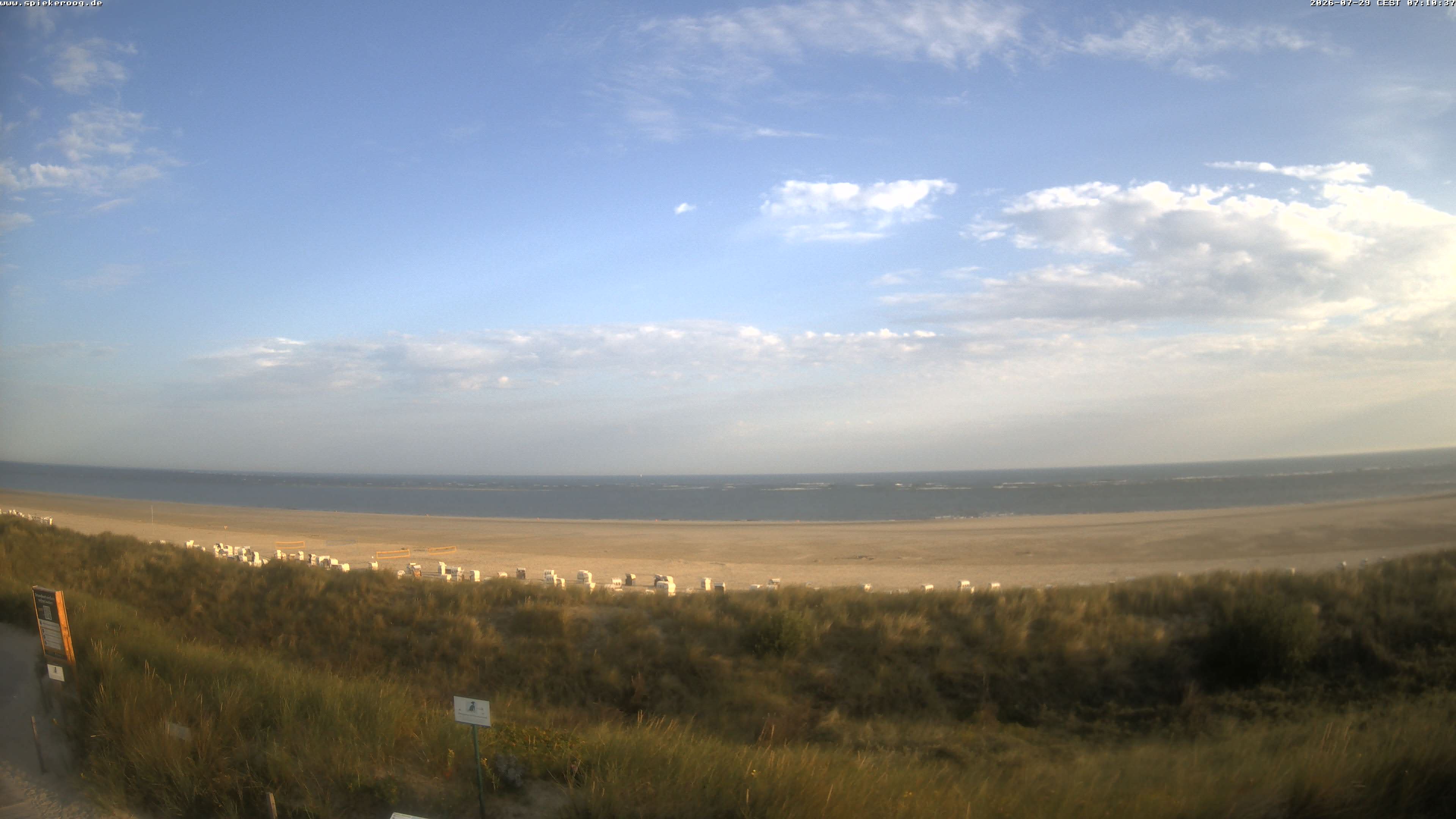 Archiv Foto Webcam Spiekeroog: Badestrand