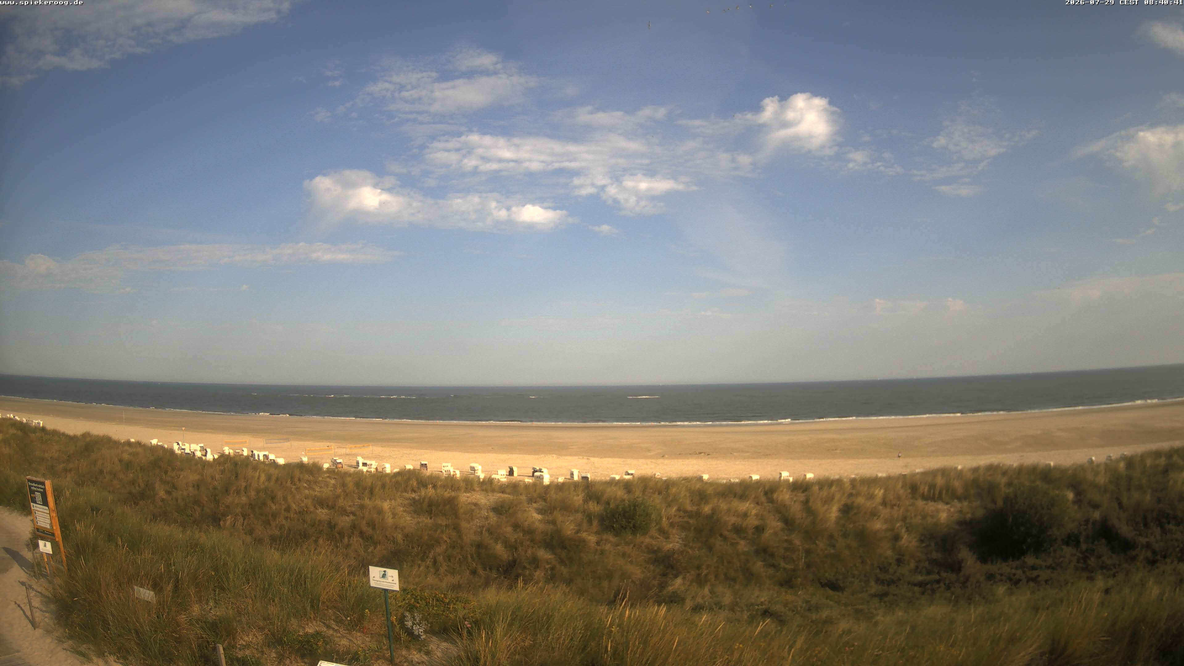 Archiv Foto Webcam Spiekeroog: Badestrand