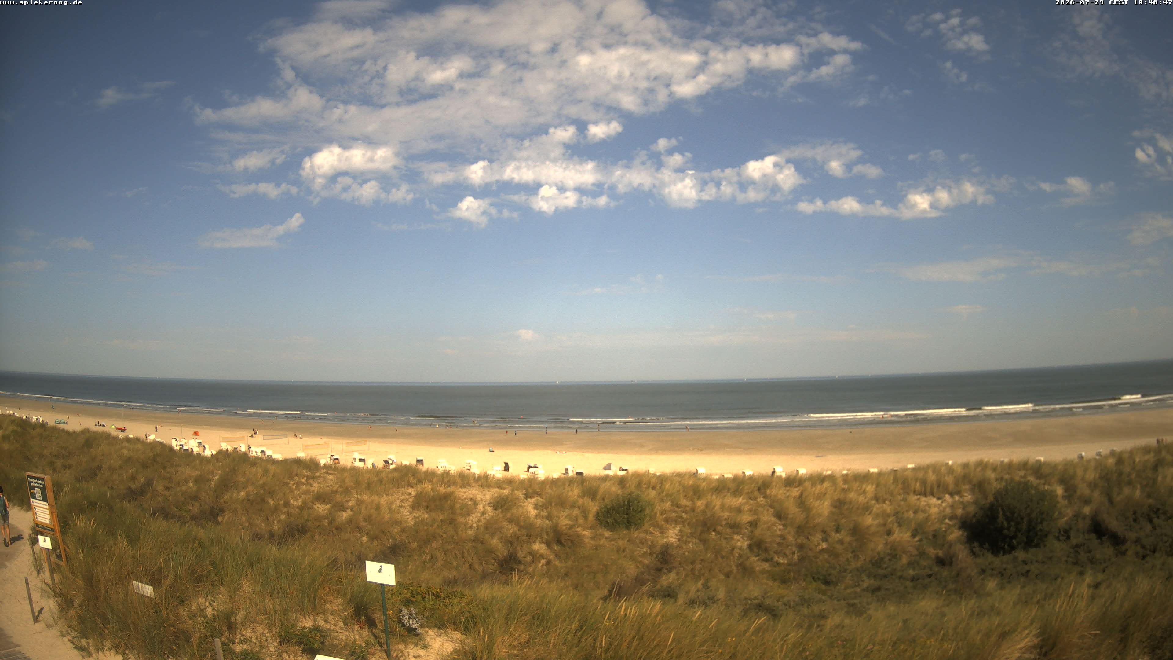 Archiv Foto Webcam Spiekeroog: Badestrand