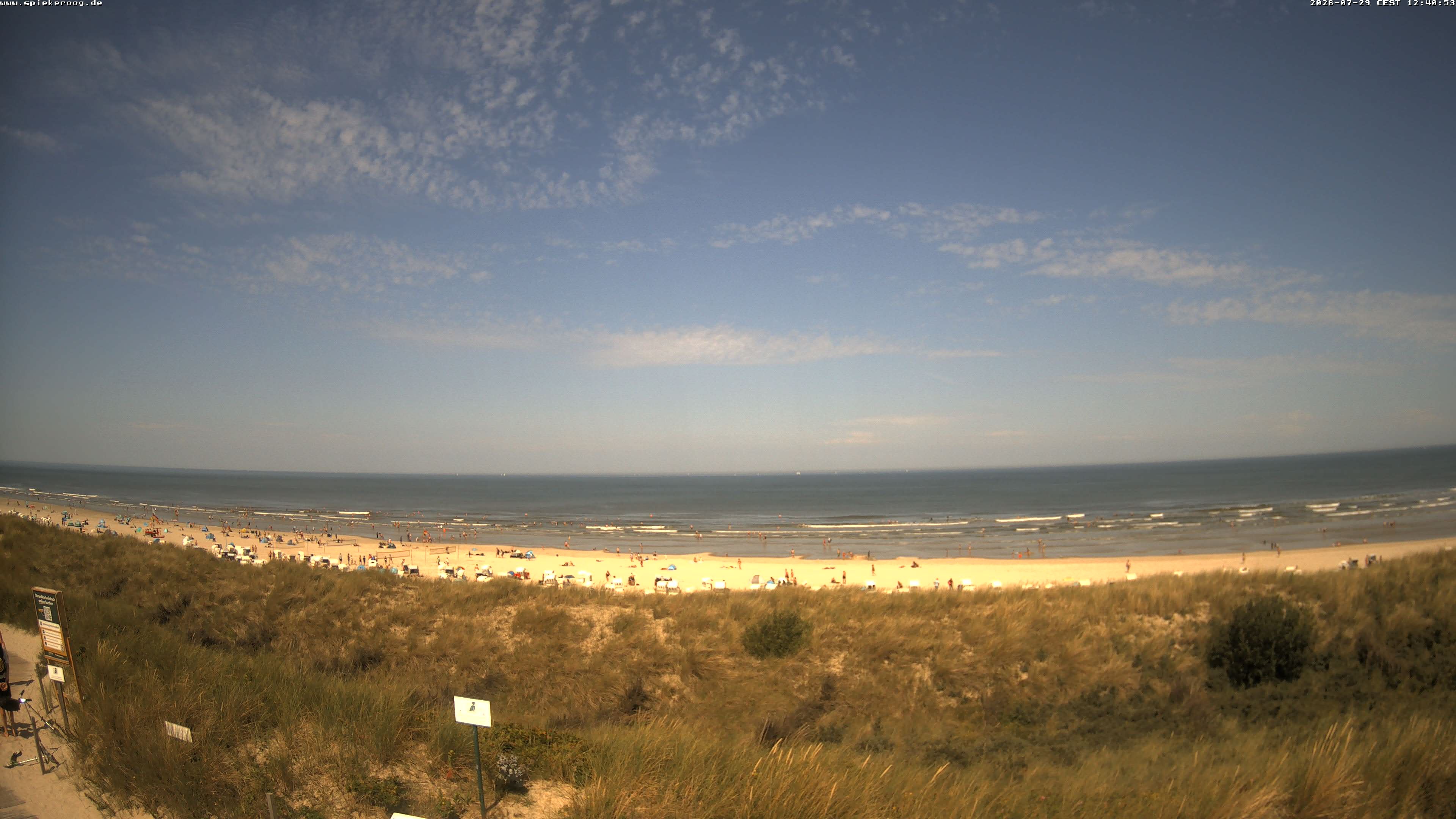 Archiv Foto Webcam Spiekeroog: Badestrand