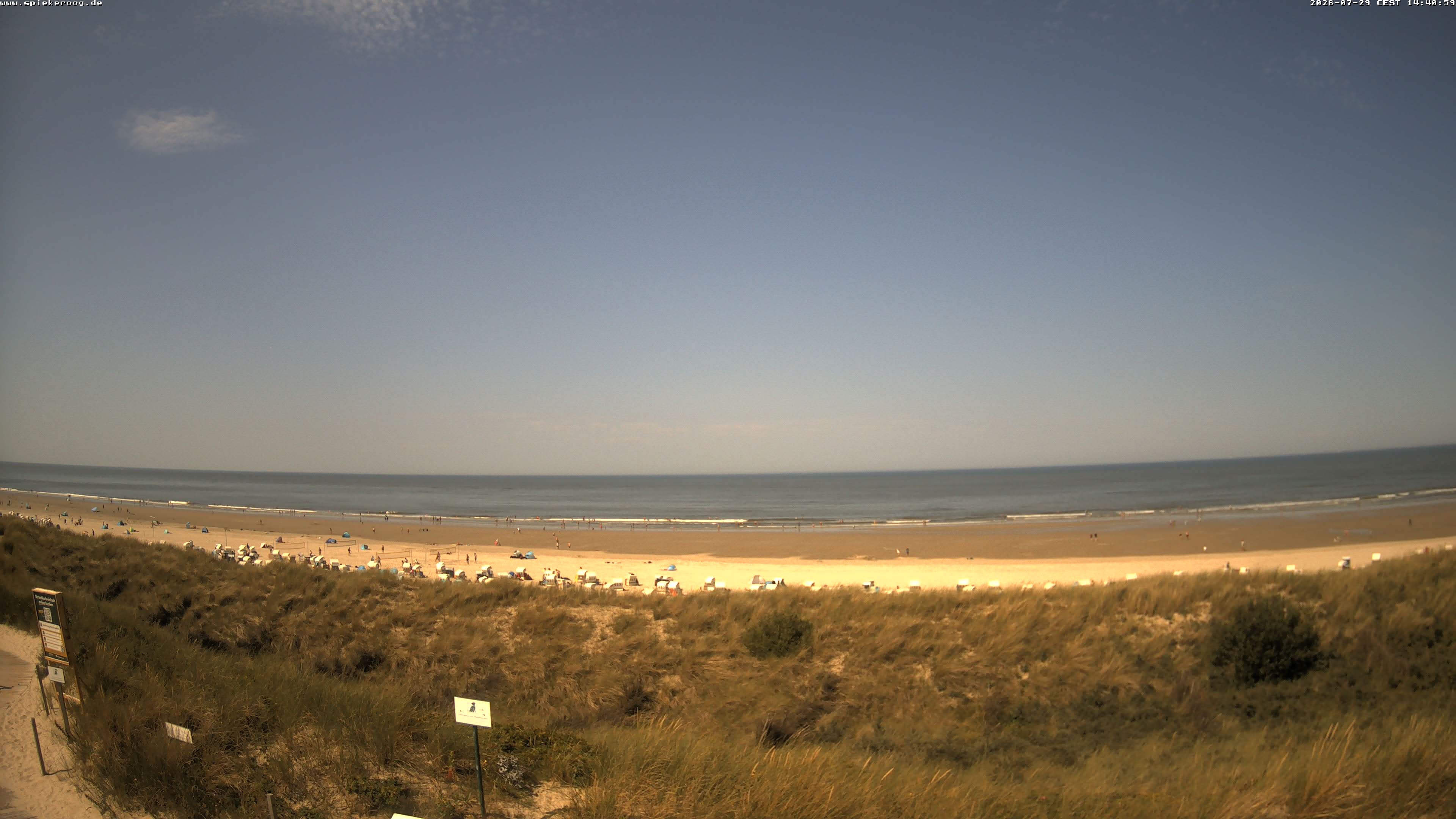 Archiv Foto Webcam Spiekeroog: Badestrand