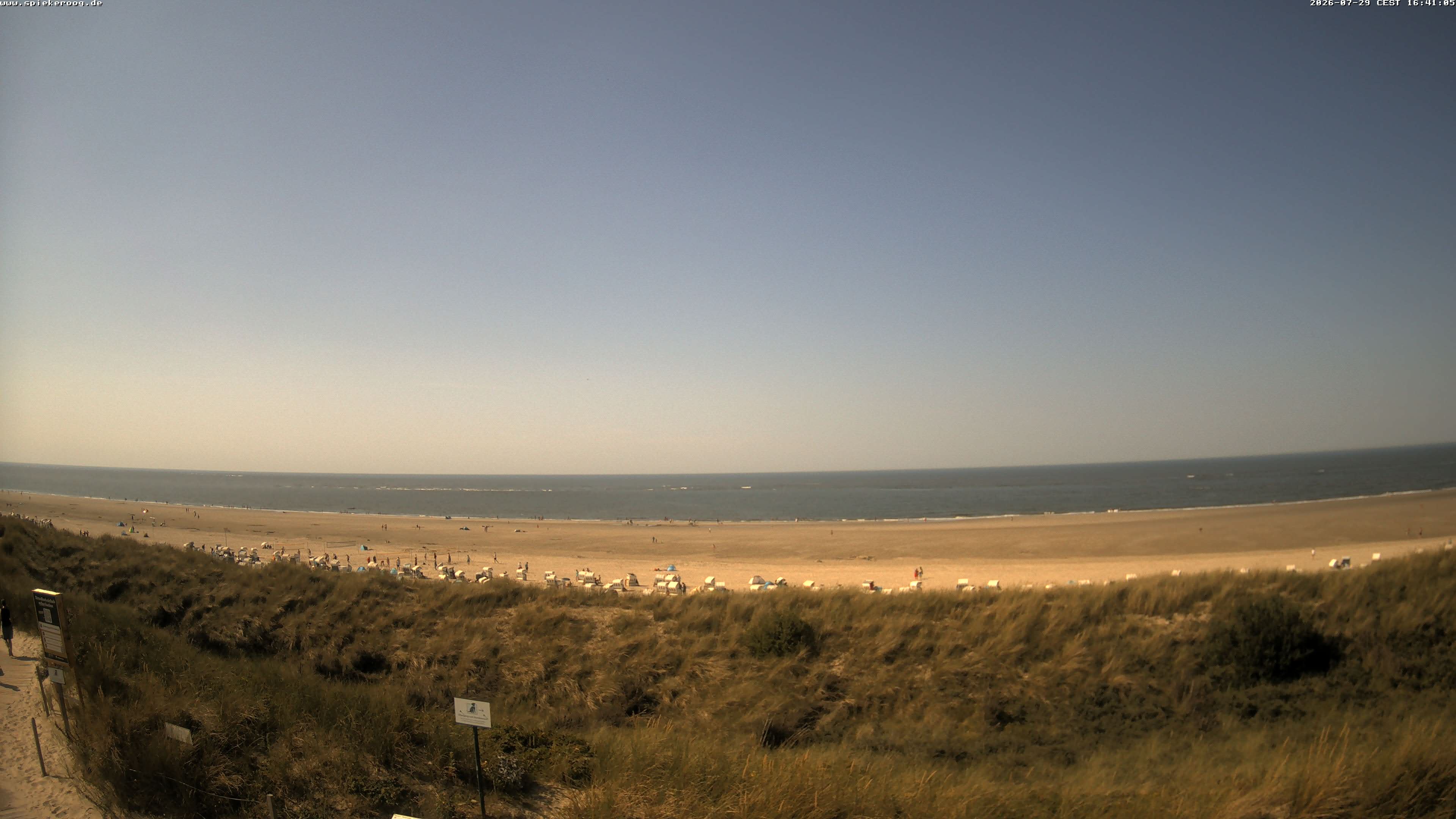 Archiv Foto Webcam Spiekeroog: Badestrand