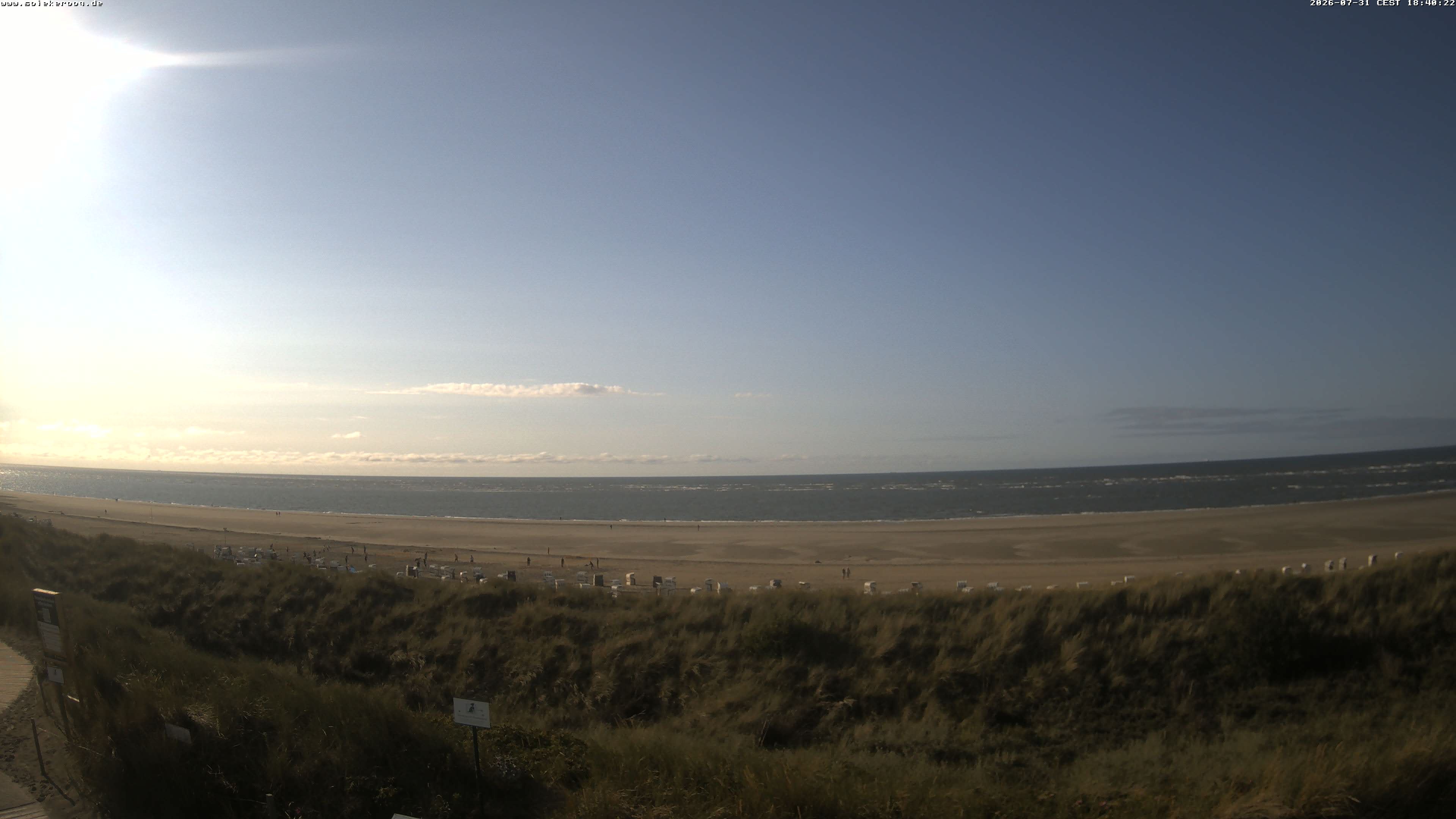 Archiv Foto Webcam Spiekeroog: Badestrand