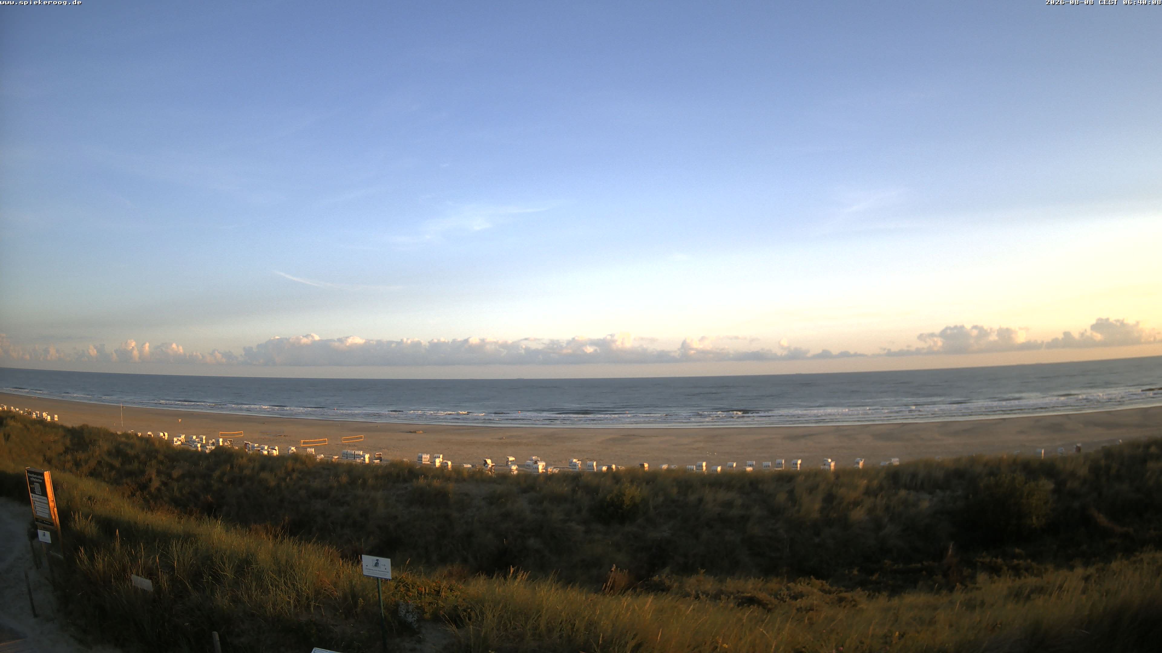 Archiv Foto Webcam Spiekeroog: Badestrand