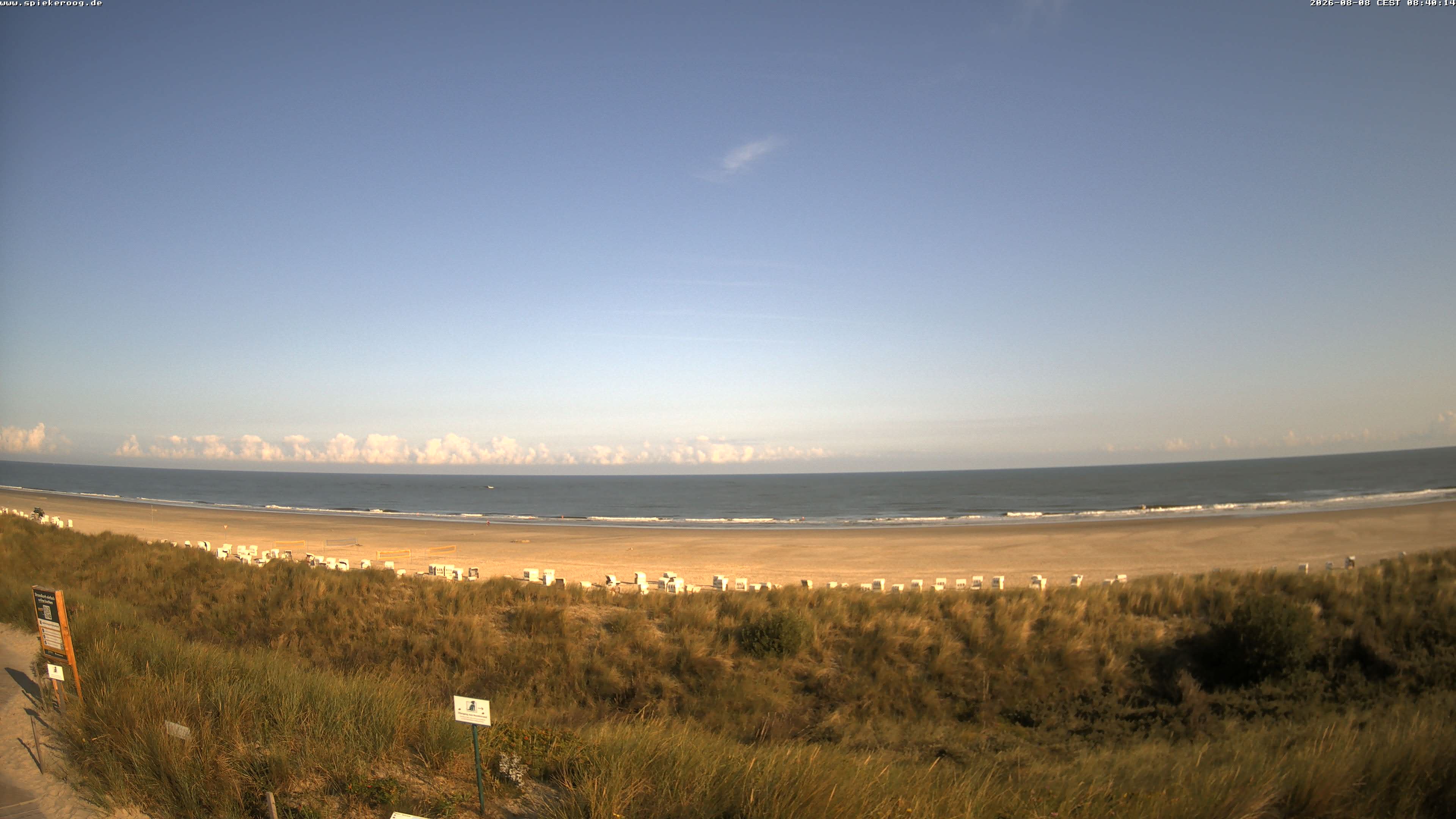 Archiv Foto Webcam Spiekeroog: Badestrand