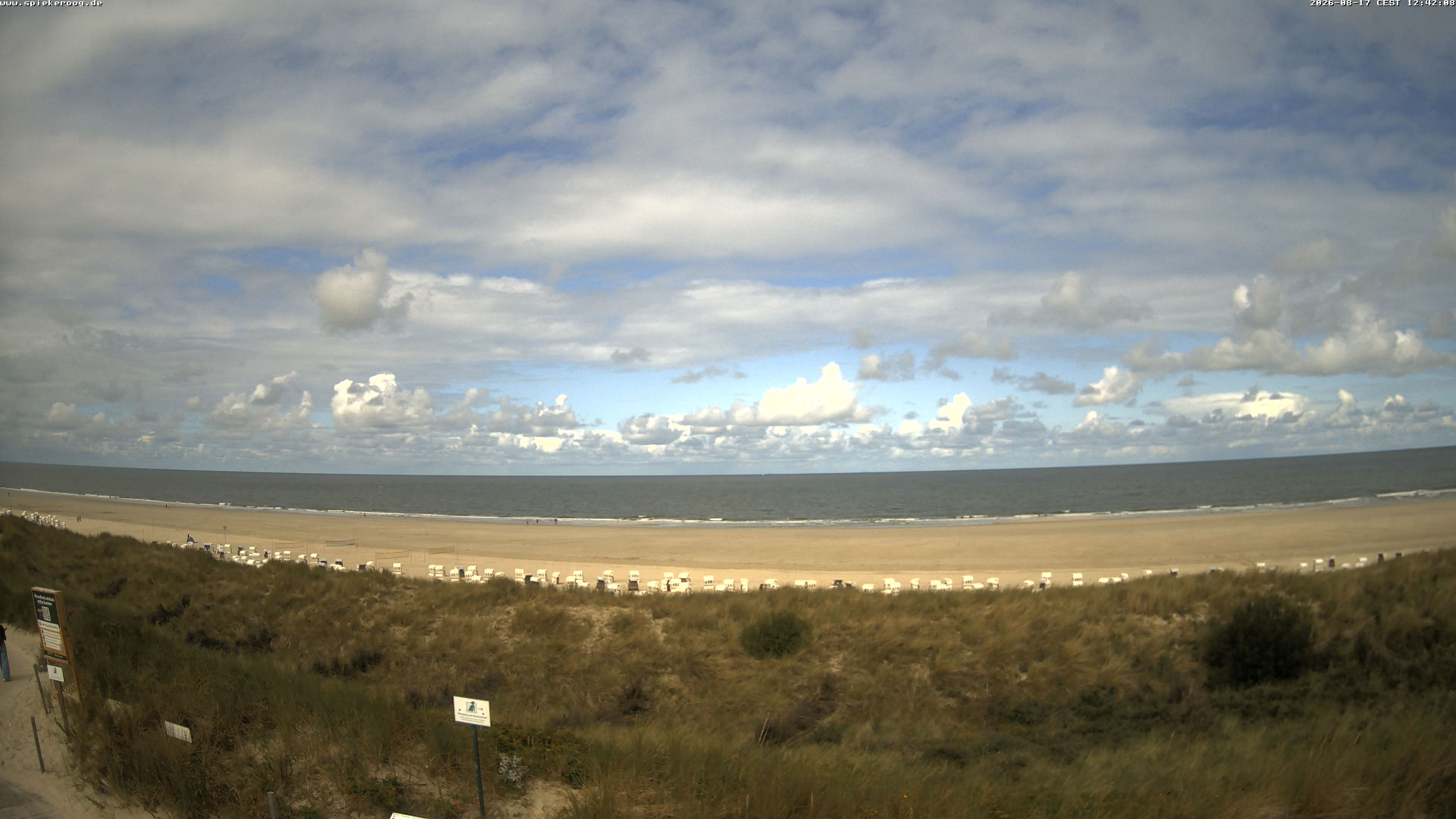Archiv Foto Webcam Spiekeroog: Badestrand
