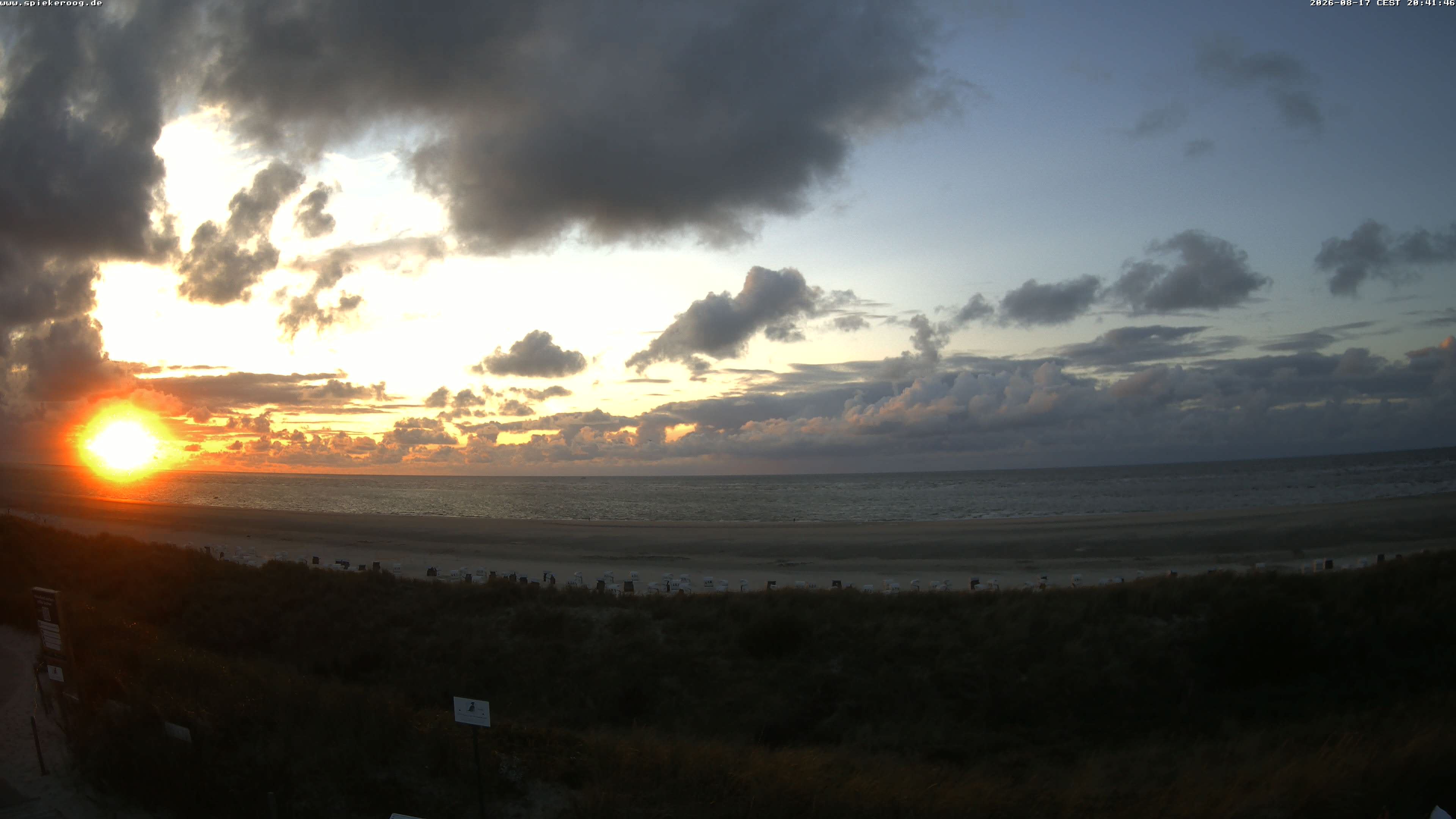 Archiv Foto Webcam Spiekeroog: Badestrand