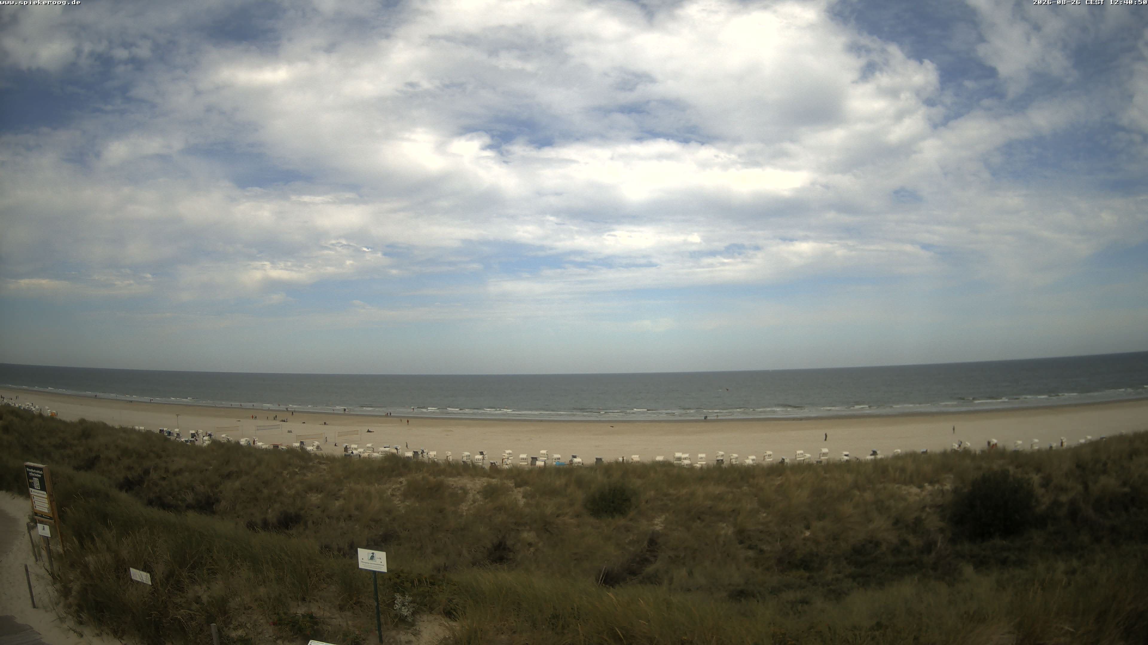 Archiv Foto Webcam Spiekeroog: Badestrand