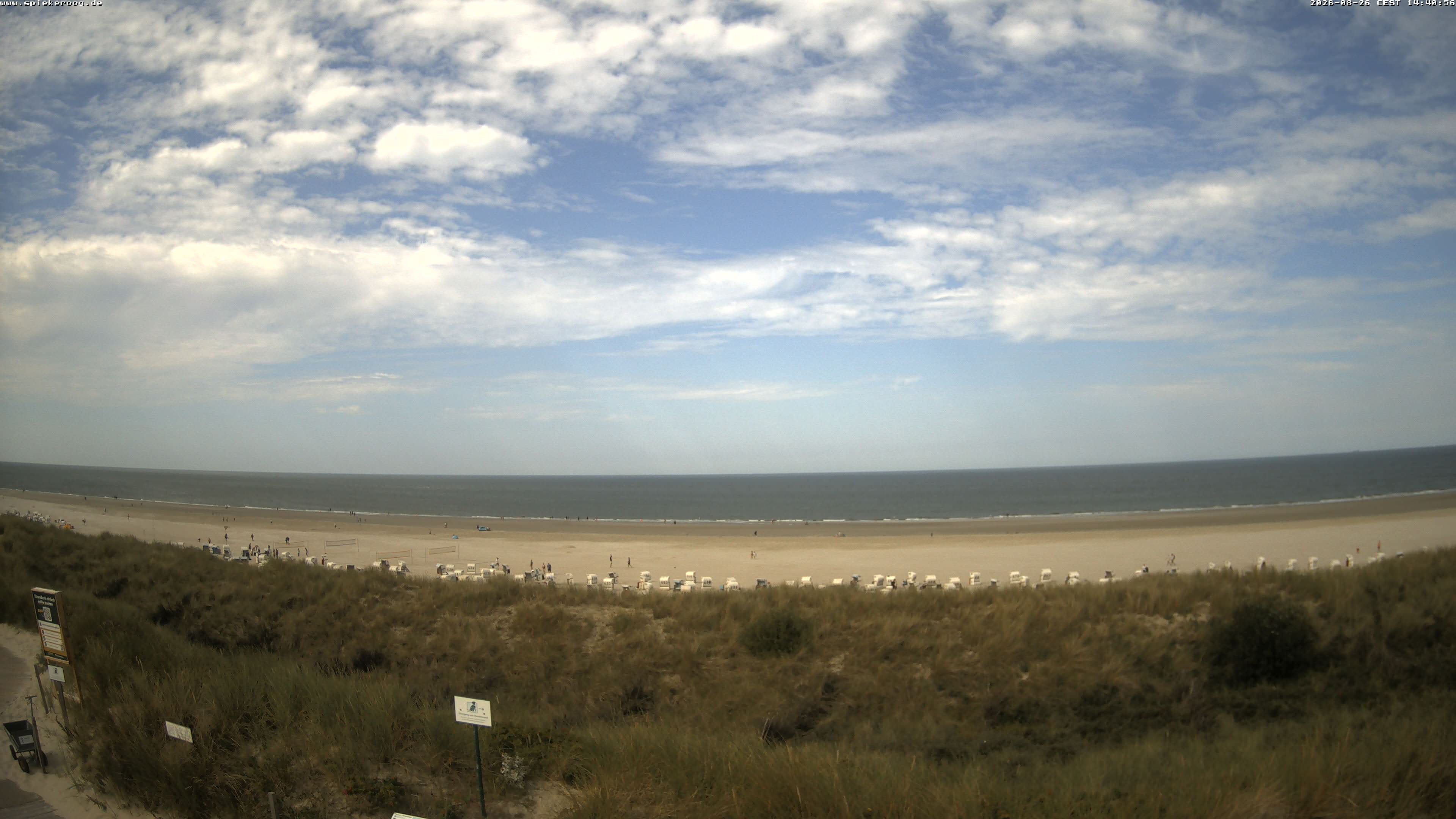 Archiv Foto Webcam Spiekeroog: Badestrand