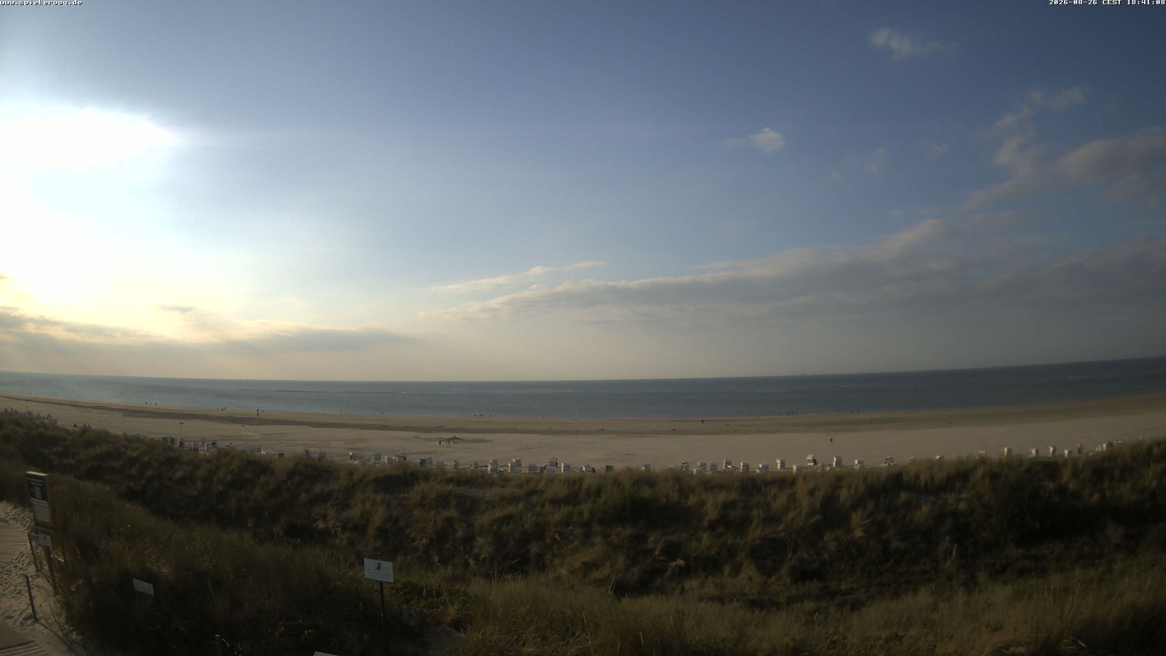 Archiv Foto Webcam Spiekeroog: Badestrand