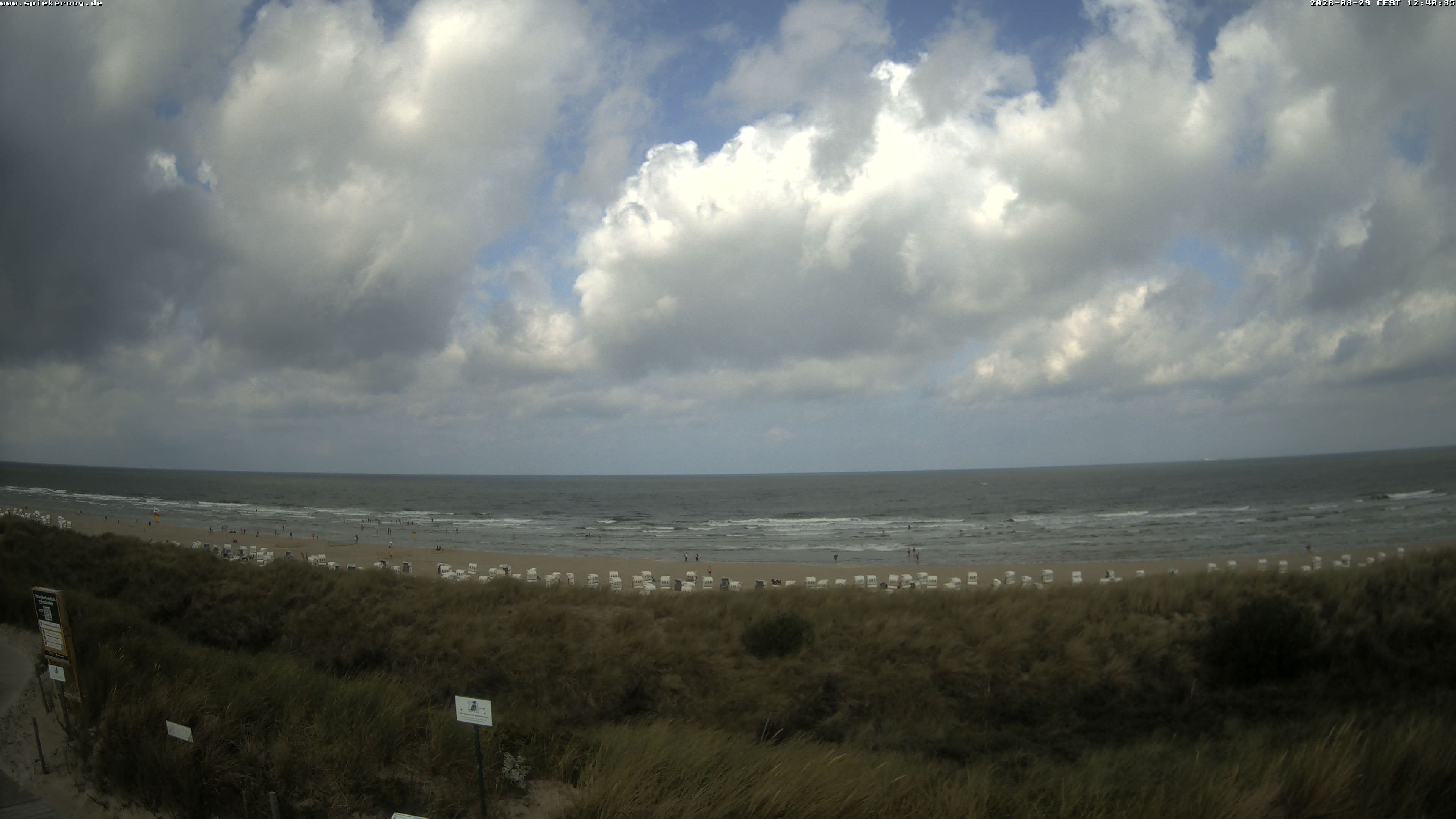 Archiv Foto Webcam Spiekeroog: Badestrand