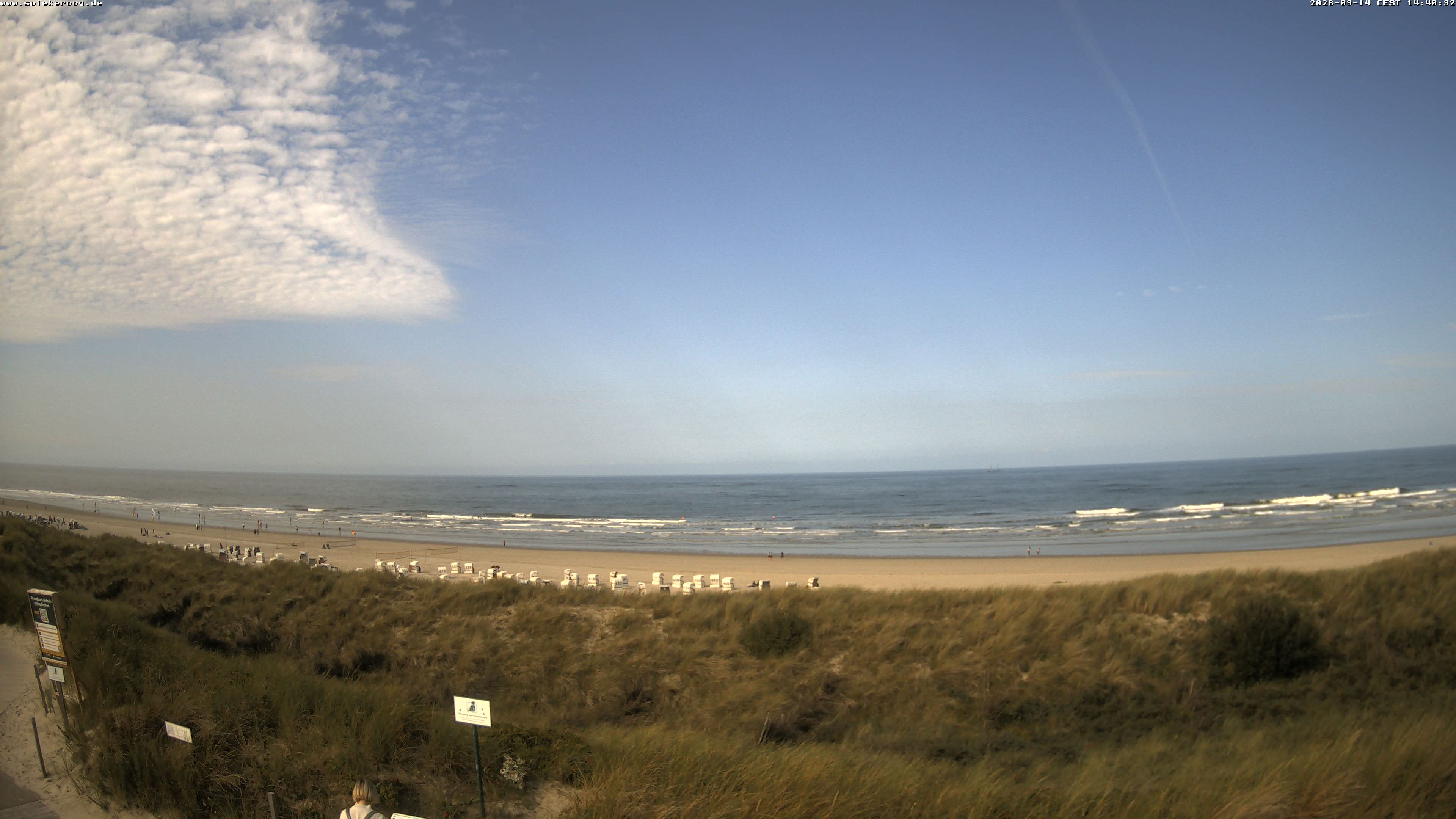 Archiv Foto Webcam Spiekeroog: Badestrand