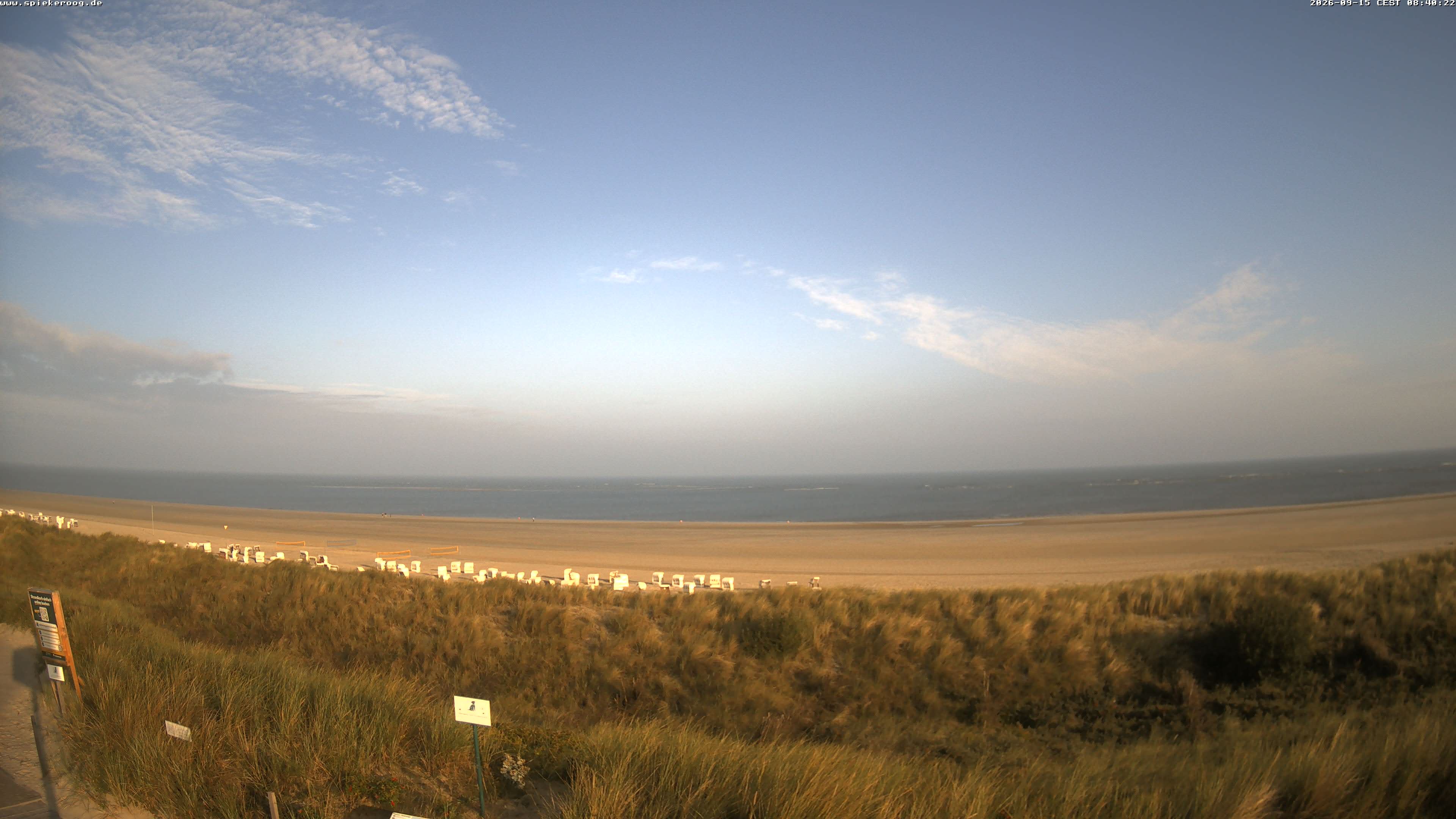 Archiv Foto Webcam Spiekeroog: Badestrand