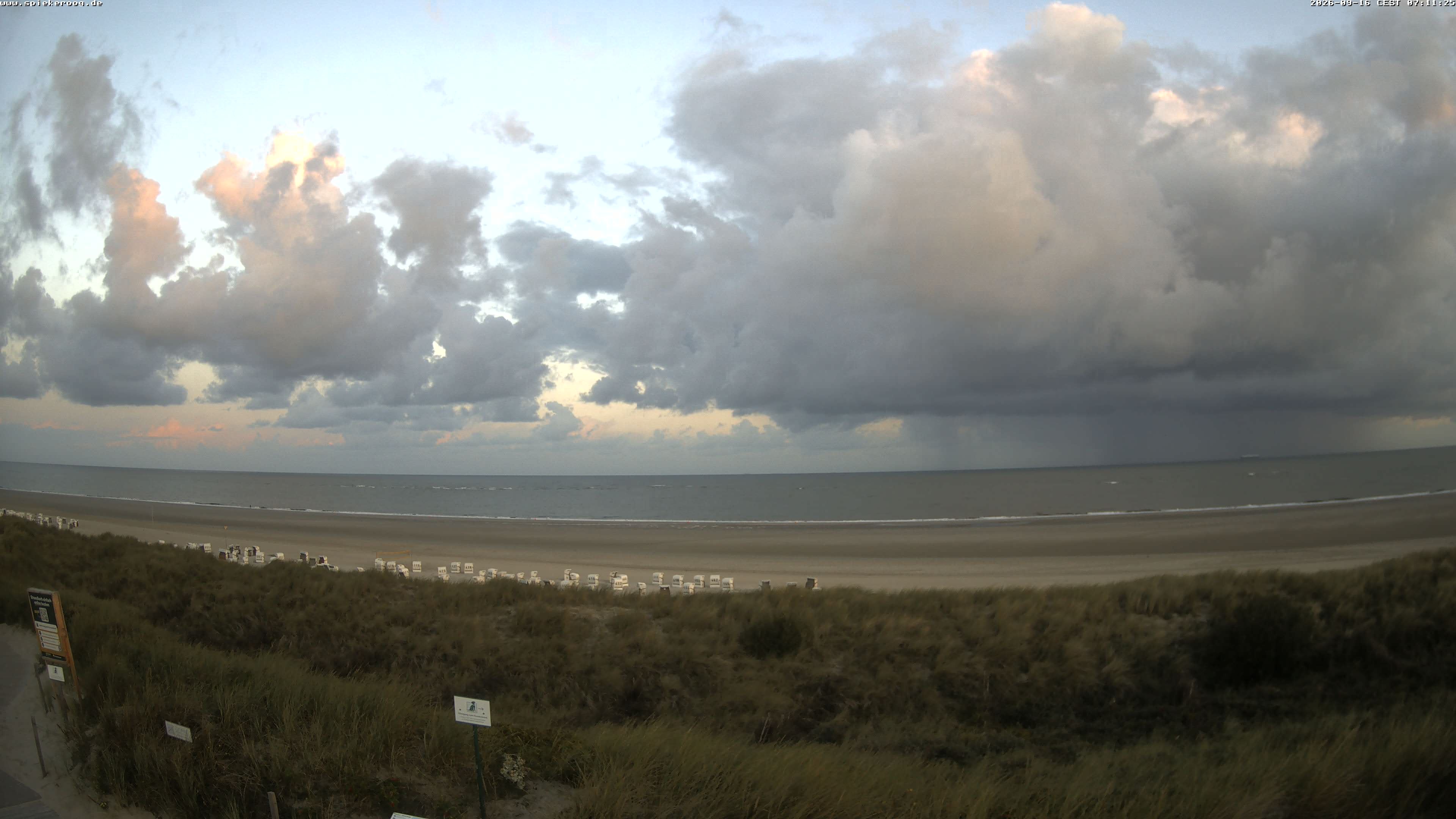Archived image Webcam Spiekeroog Beach