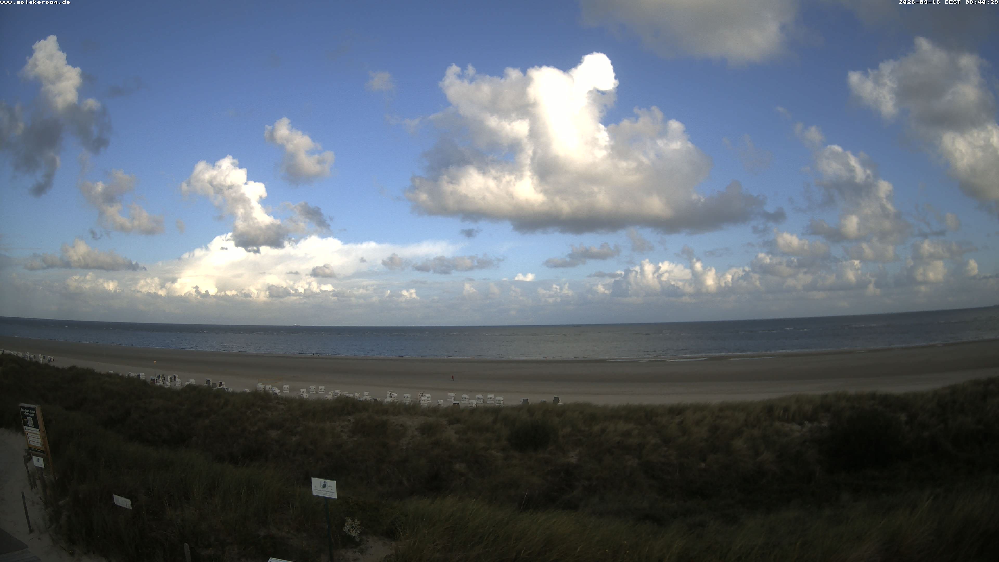 Archived image Webcam Spiekeroog Beach