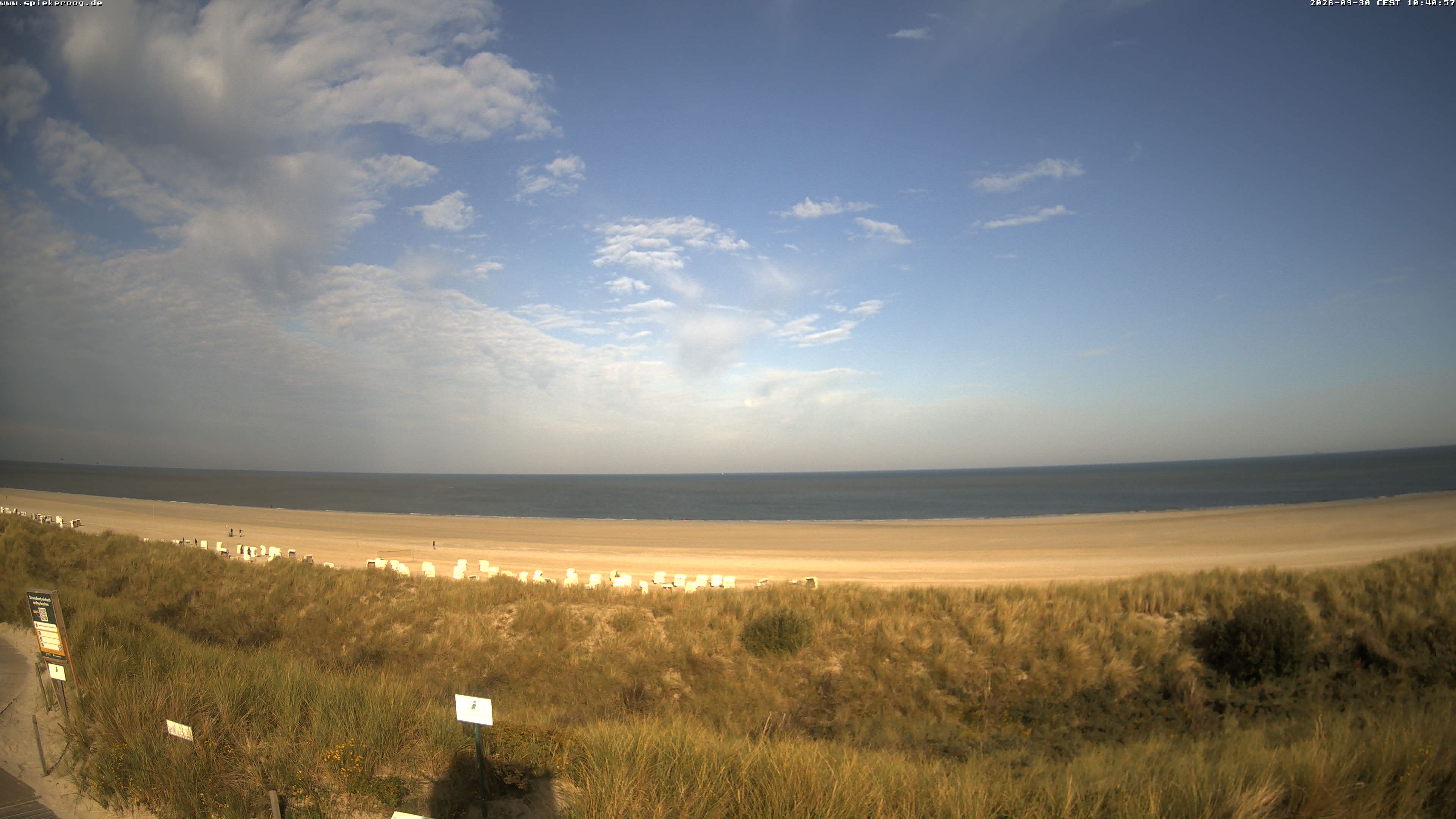 Archiv Foto Webcam Spiekeroog: Badestrand