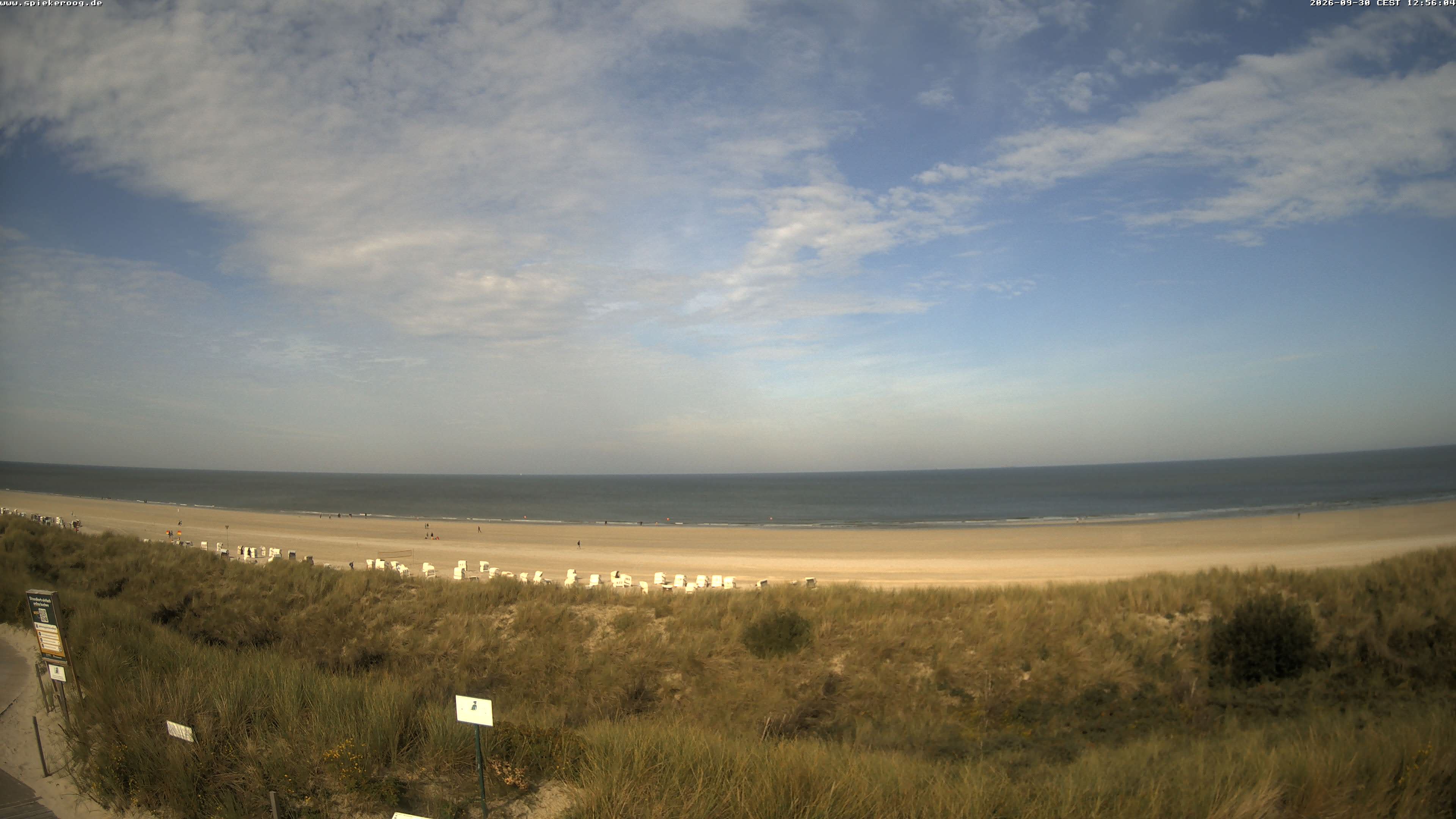 Archiv Foto Webcam Spiekeroog: Badestrand
