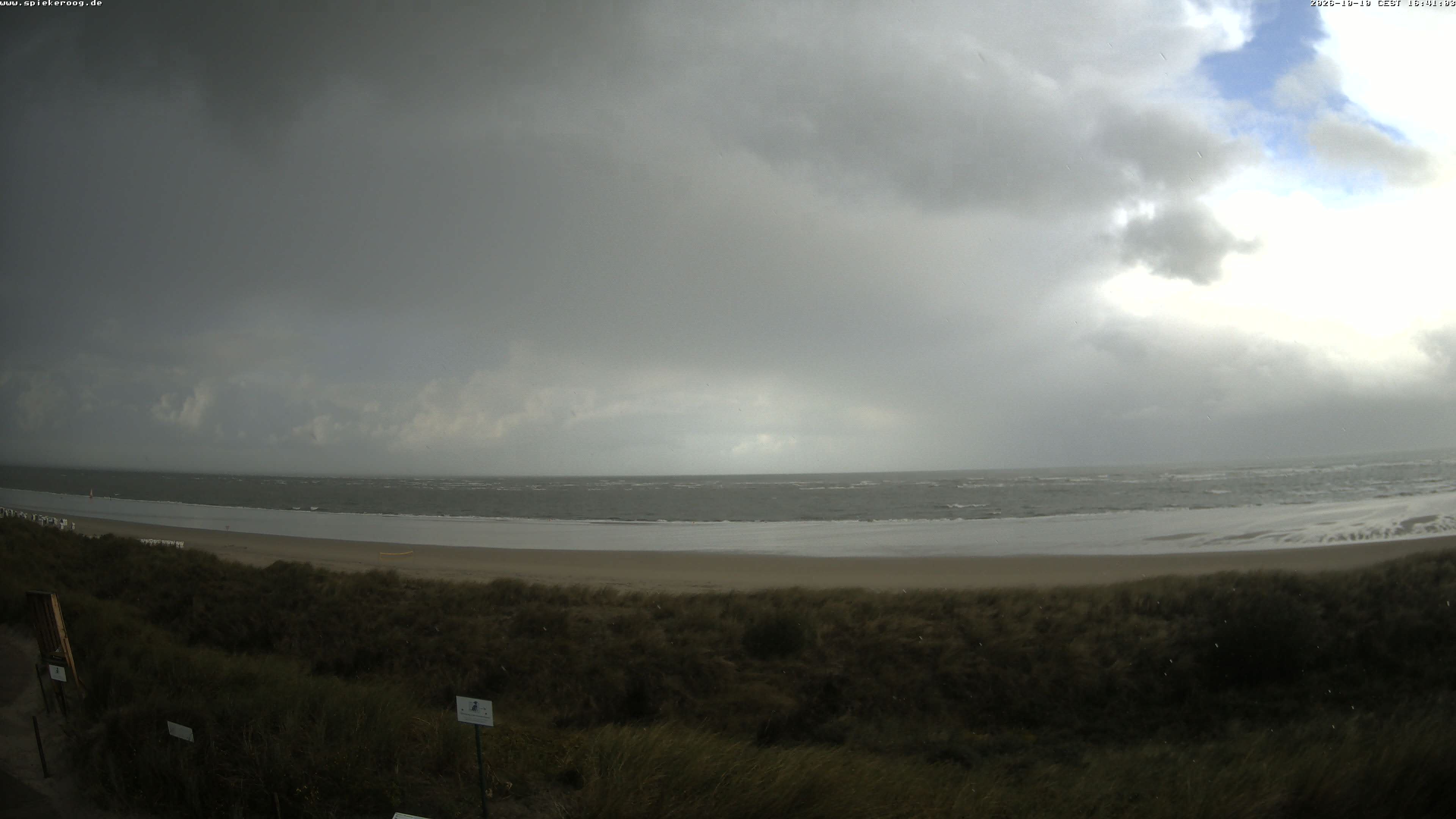 Archived image Webcam Spiekeroog Beach