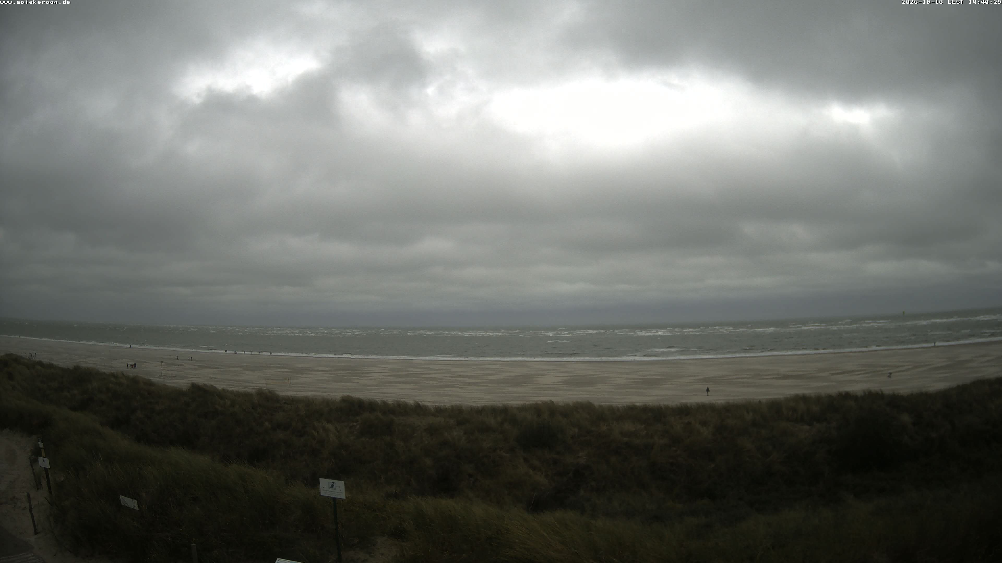 Archiv Foto Webcam Spiekeroog: Badestrand