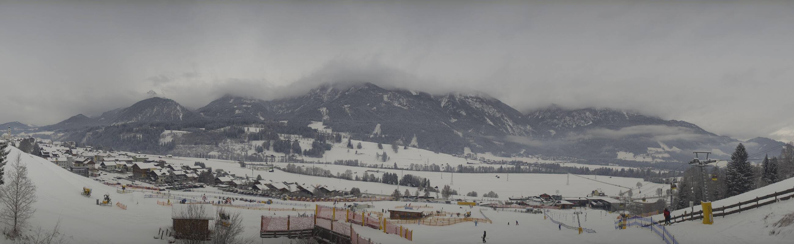 Archiv Foto Webcam Hauser Kaibling - Talstation 8er Gondelbahn