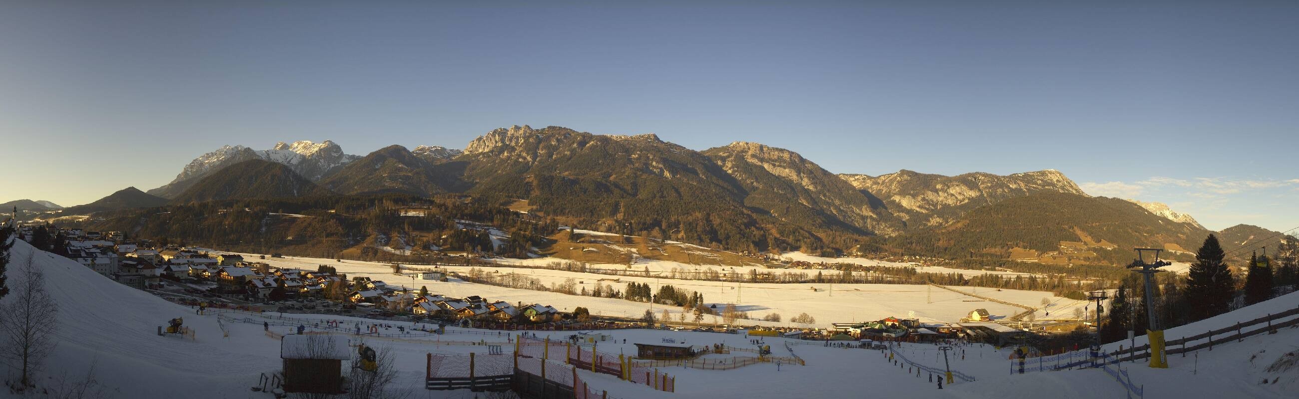 Archiv Foto Webcam Hauser Kaibling - Talstation 8er Gondelbahn