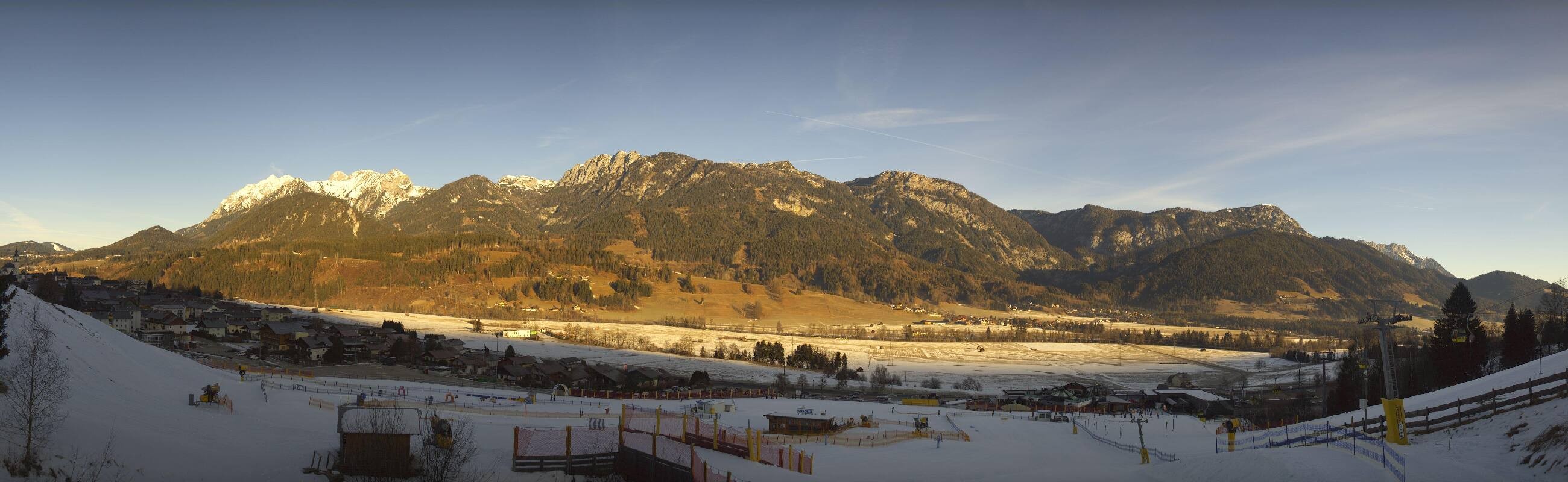 Archiv Foto Webcam Hauser Kaibling - Talstation 8er Gondelbahn