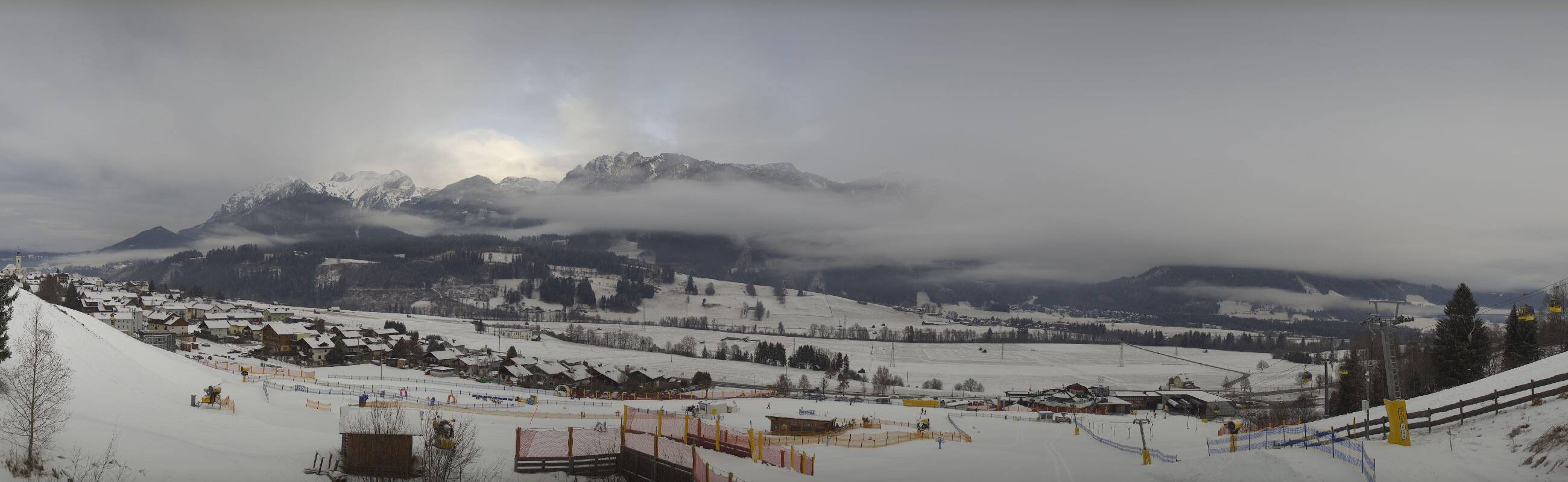 Archiv Foto Webcam Hauser Kaibling - Talstation 8er Gondelbahn