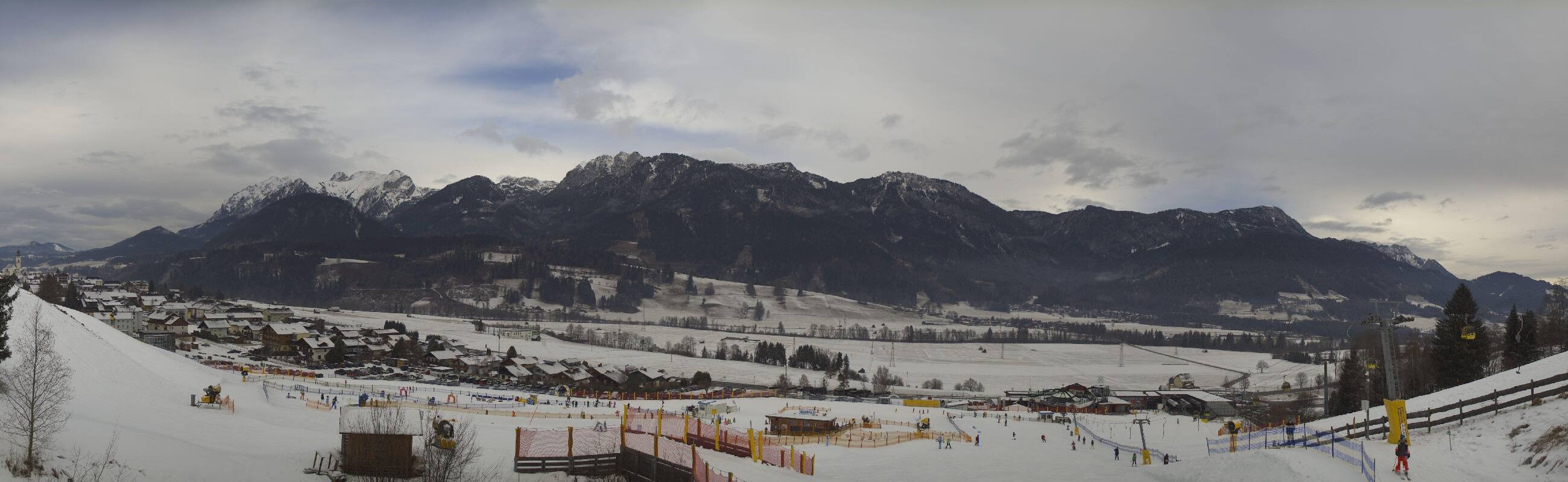 Archiv Foto Webcam Hauser Kaibling - Talstation 8er Gondelbahn