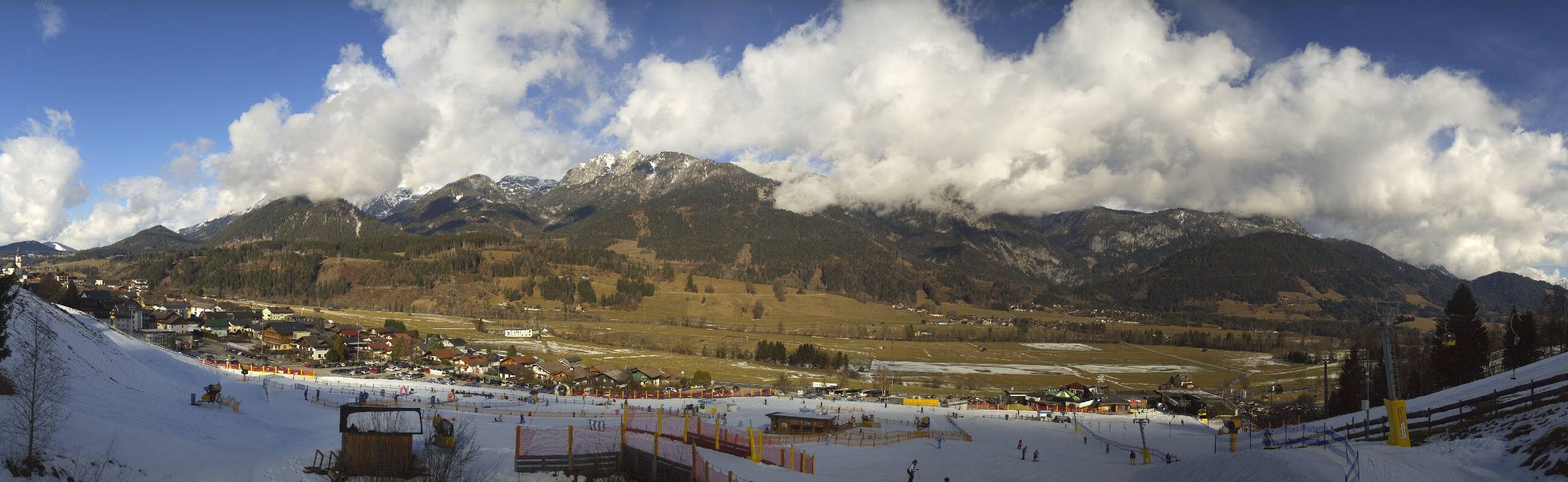 Archiv Foto Webcam Hauser Kaibling - Talstation 8er Gondelbahn