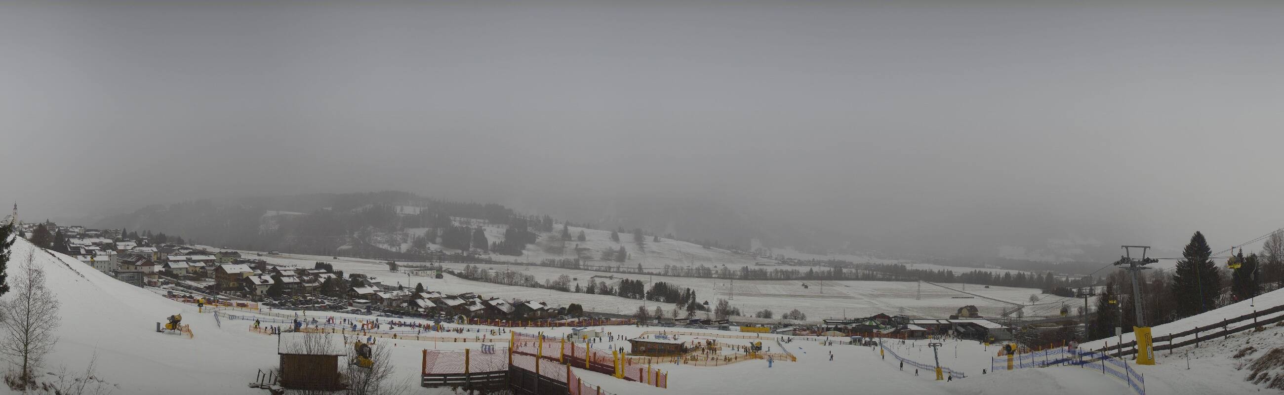 Archiv Foto Webcam Hauser Kaibling - Talstation 8er Gondelbahn