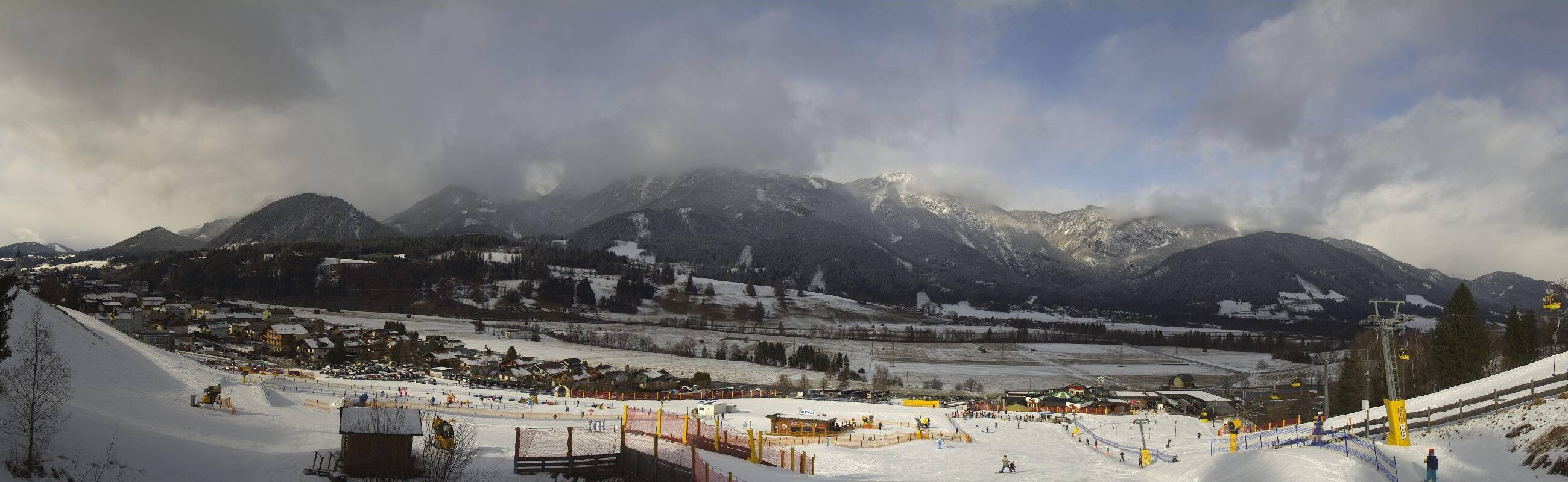 Archiv Foto Webcam Hauser Kaibling - Talstation 8er Gondelbahn