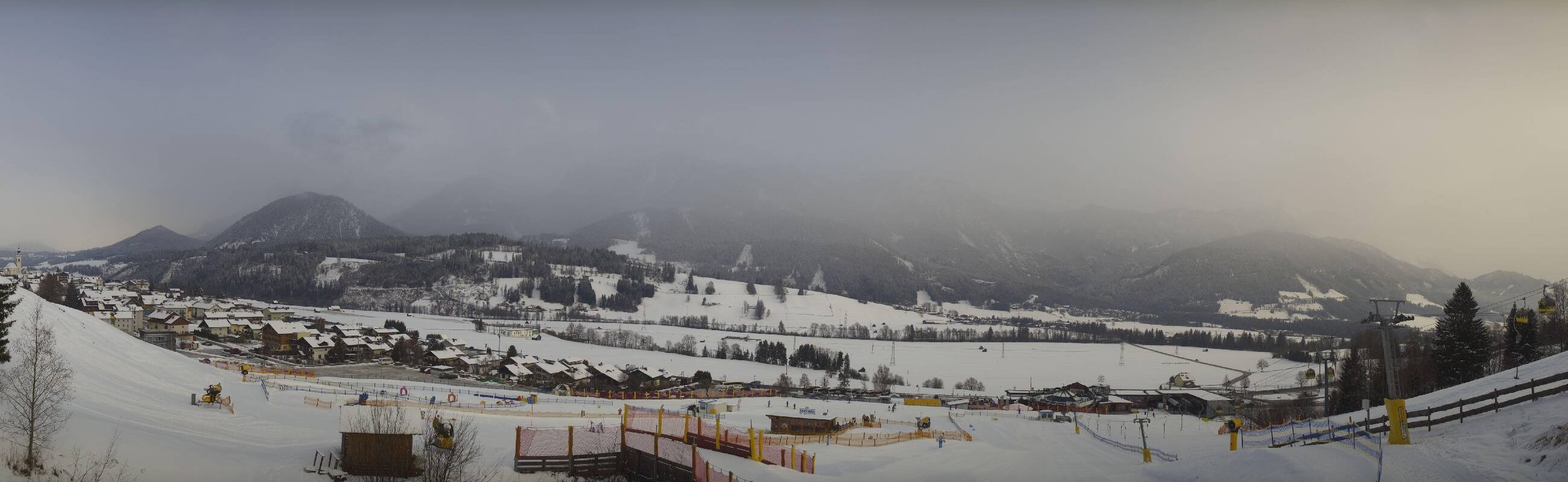 Archiv Foto Webcam Hauser Kaibling - Talstation 8er Gondelbahn