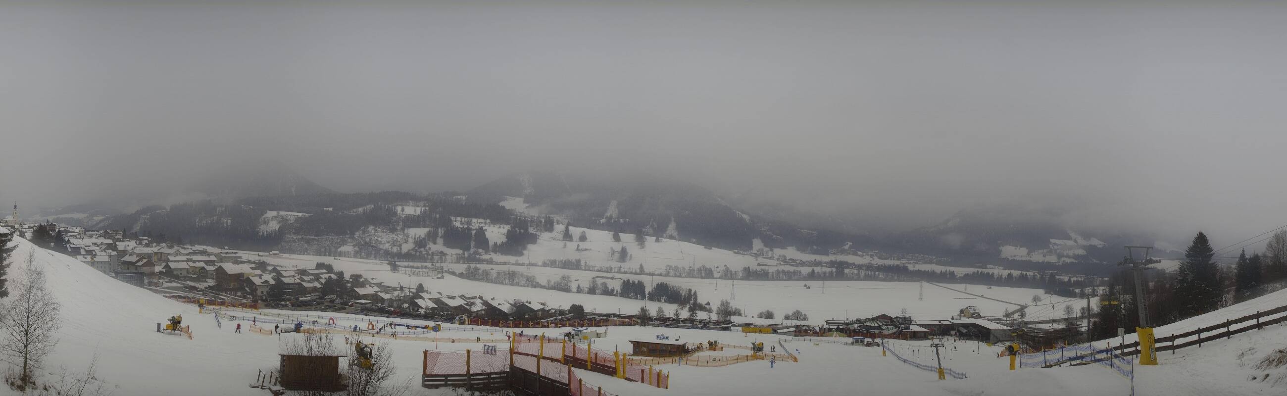 Archiv Foto Webcam Hauser Kaibling - Talstation 8er Gondelbahn