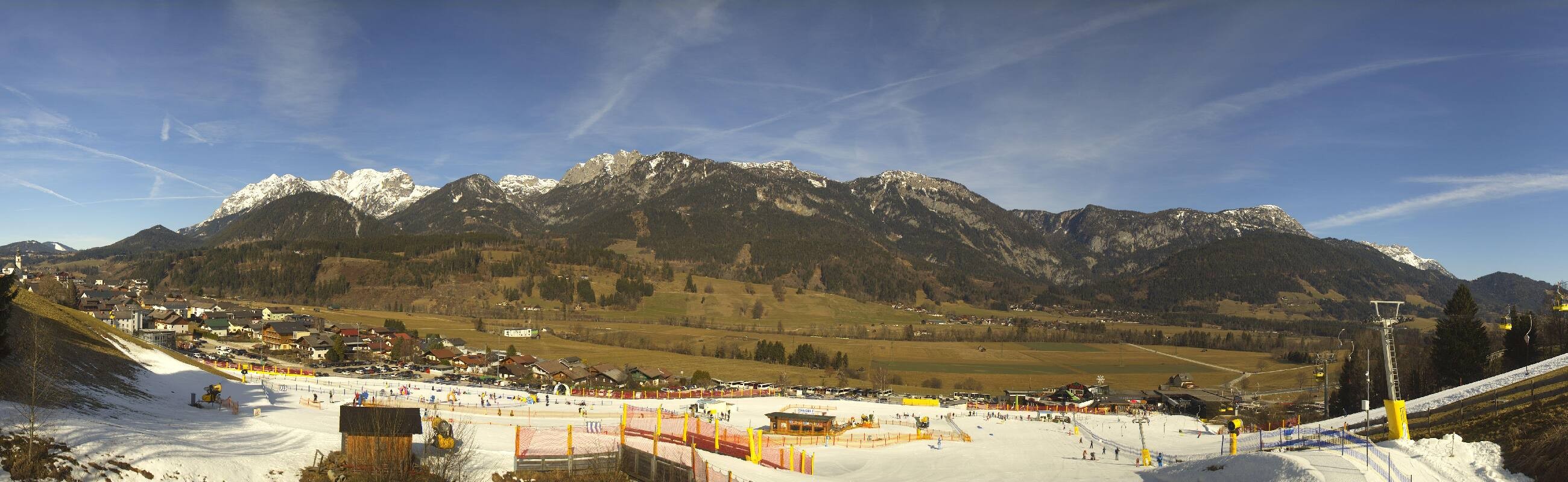 Archiv Foto Webcam Hauser Kaibling - Talstation 8er Gondelbahn