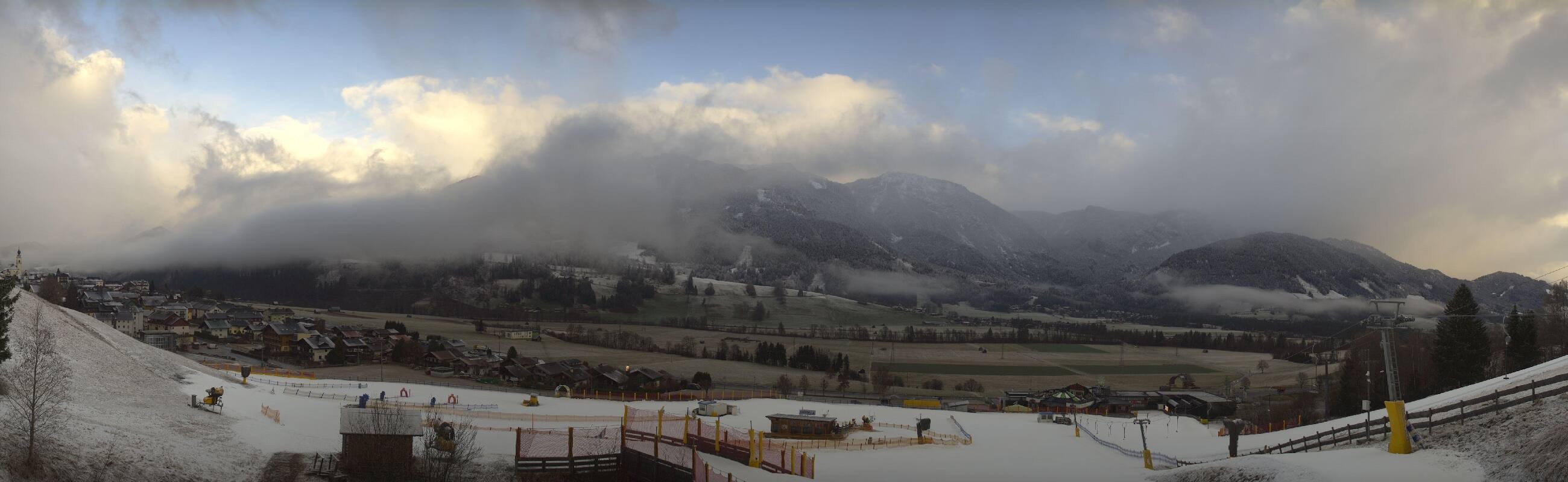 Archiv Foto Webcam Hauser Kaibling - Talstation 8er Gondelbahn