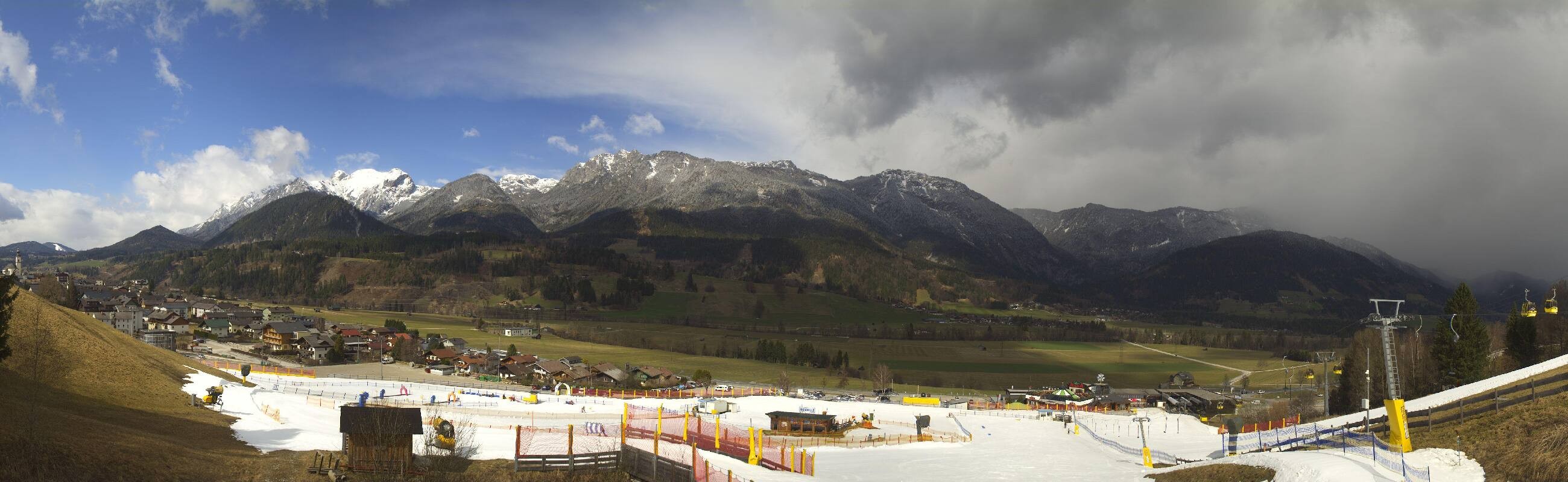 Archiv Foto Webcam Hauser Kaibling - Talstation 8er Gondelbahn