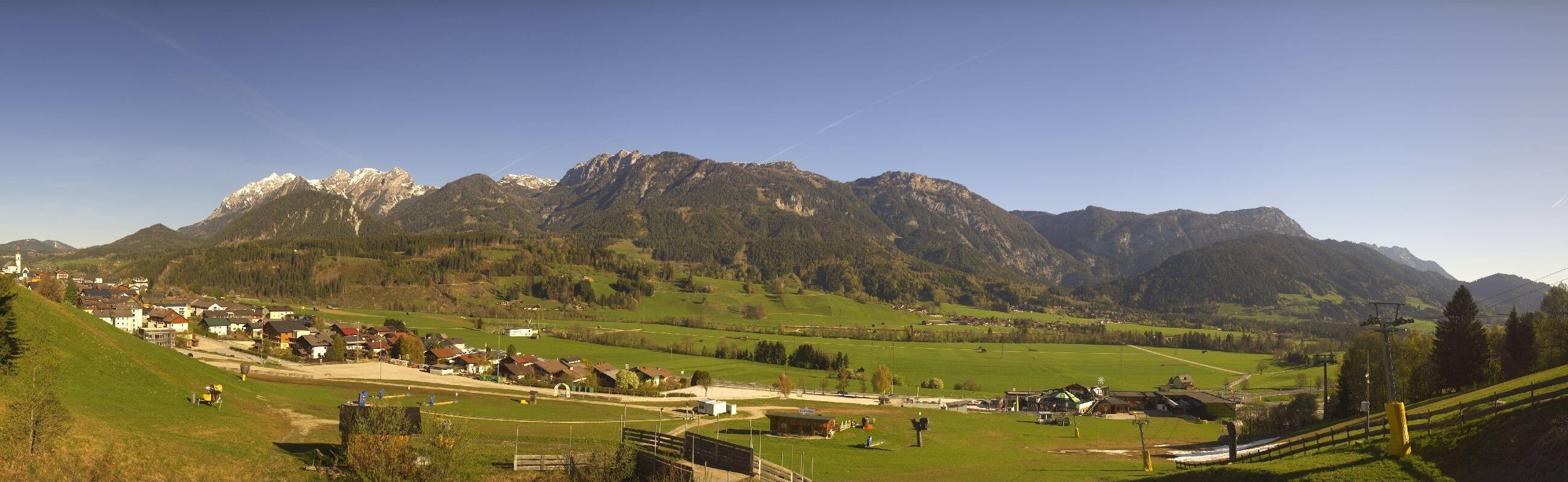 Archiv Foto Webcam Hauser Kaibling - Talstation 8er Gondelbahn