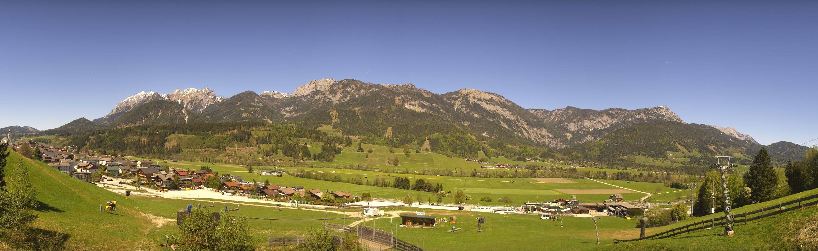 Archiv Foto Webcam Hauser Kaibling - Talstation 8er Gondelbahn