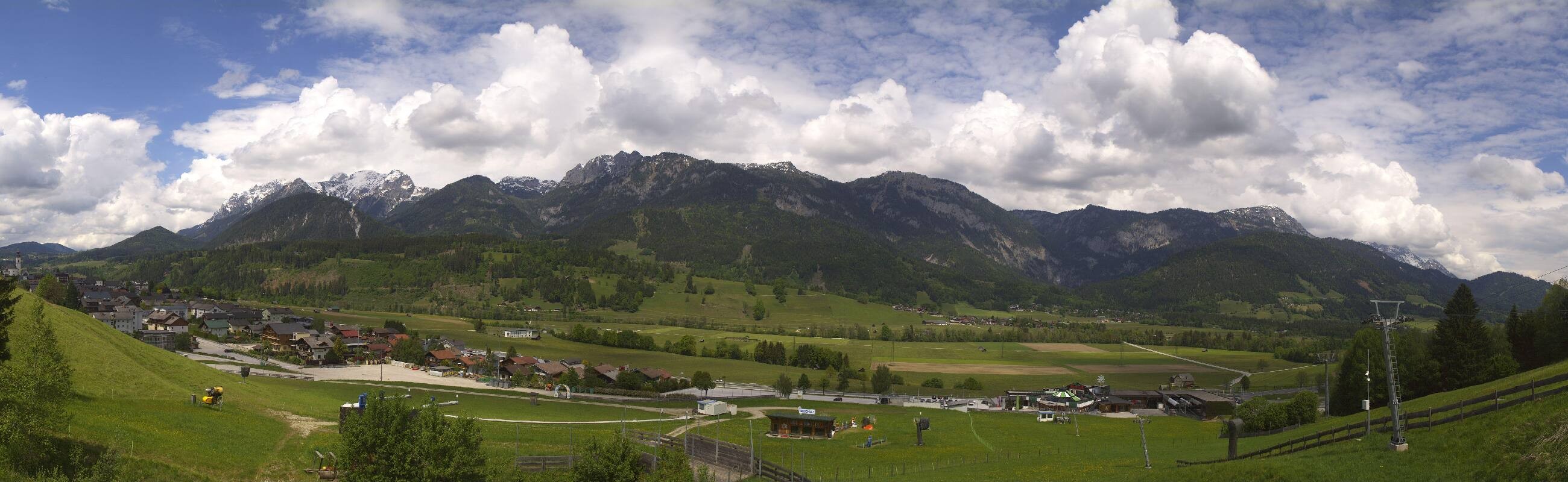 Archiv Foto Webcam Hauser Kaibling - Talstation 8er Gondelbahn