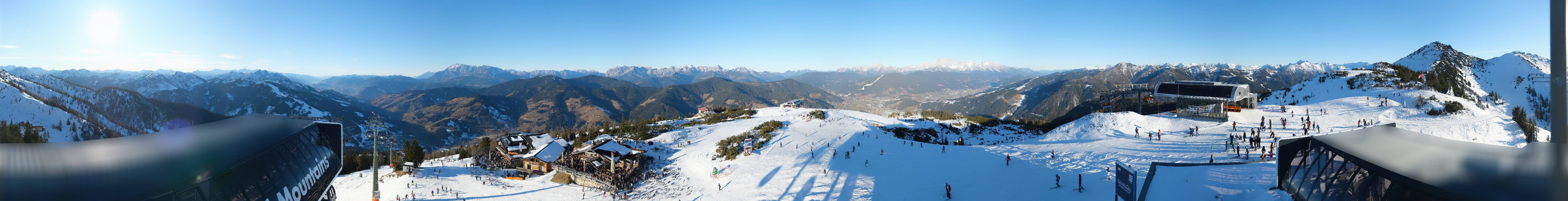 Archiv Foto Webcam Wagrain Grießenkareck - Bergstation Flying Mozart